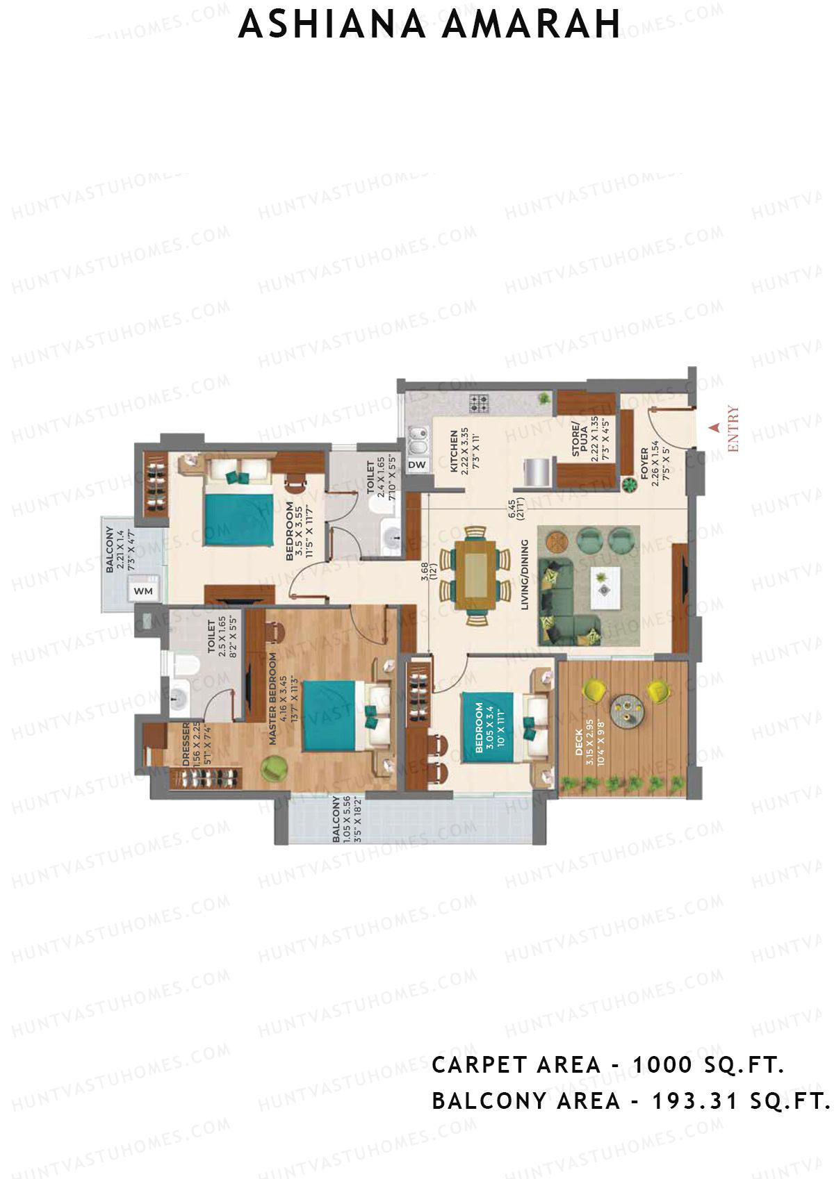 Ashiana Amarah Tower 8 Unit 30 Floor Plan