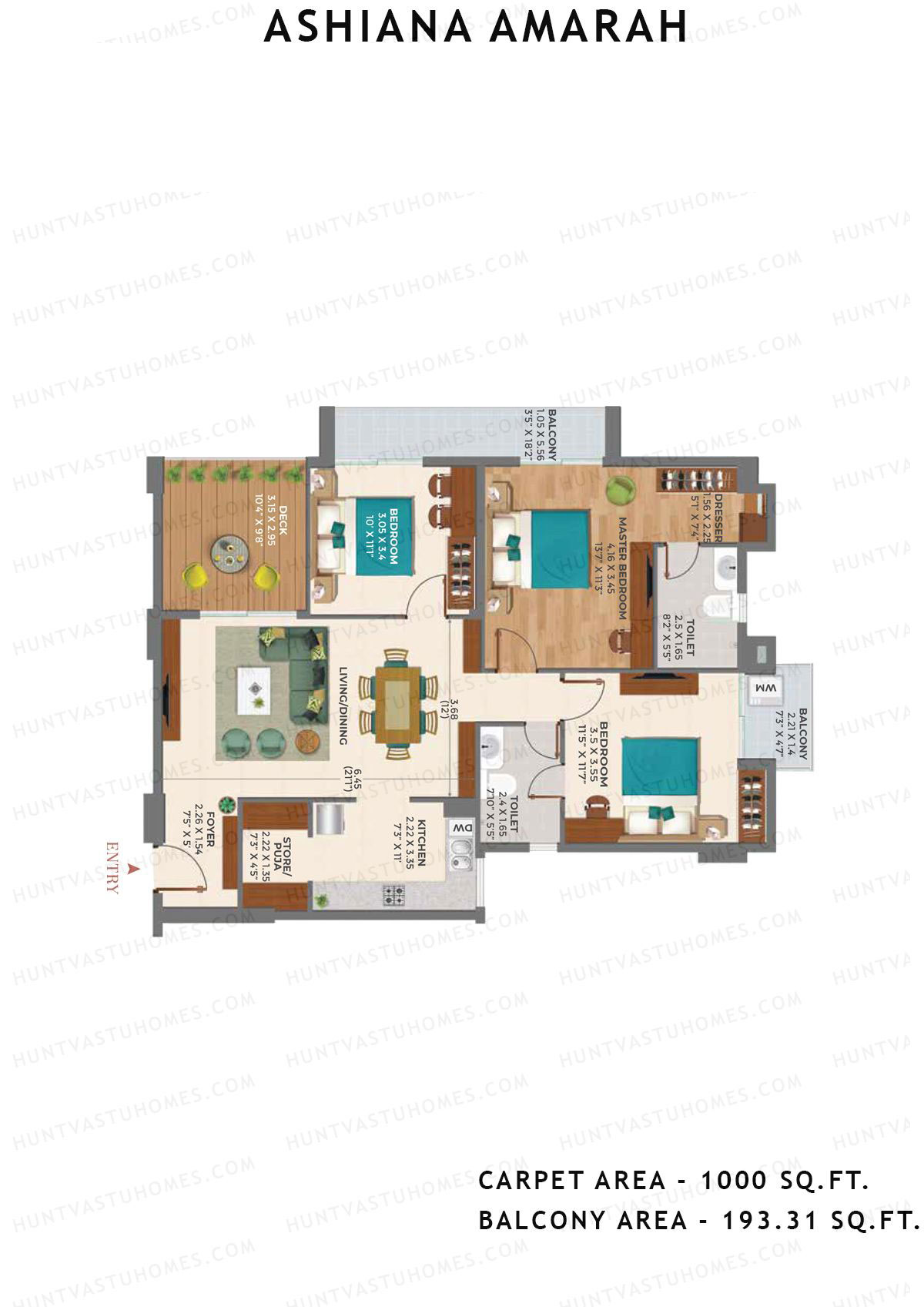 Ashiana Amarah Tower 8 Unit 31 Floor Plan