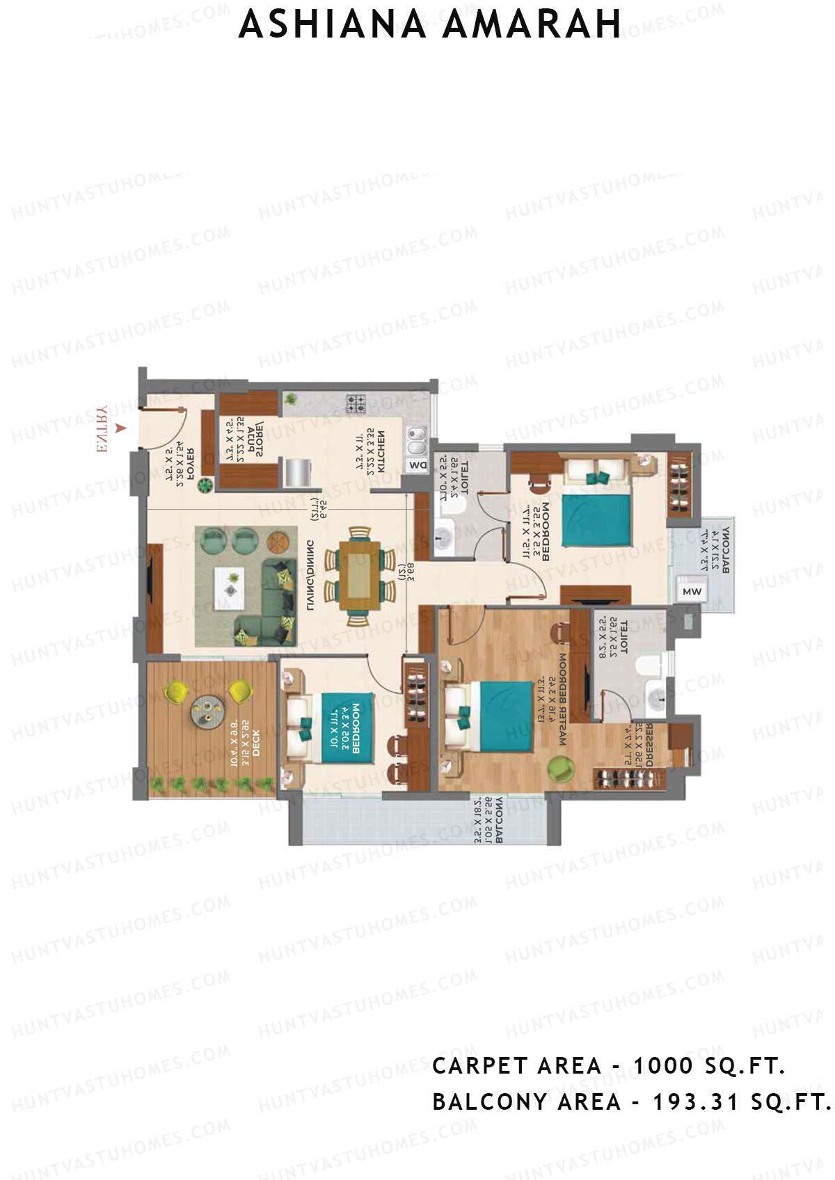 Ashiana Amarah Tower 8 Unit 32 Floor Plan