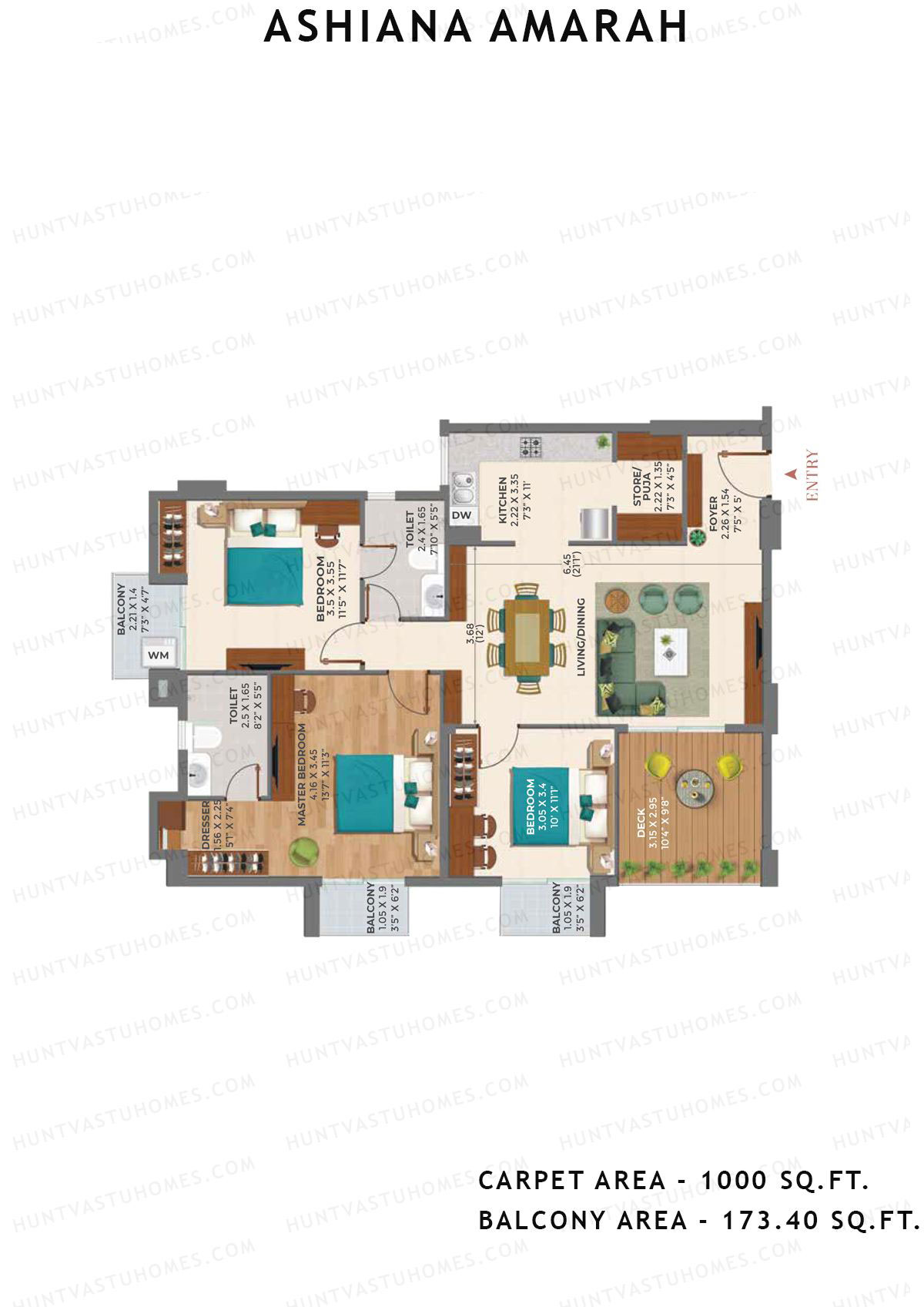 Ashiana Amarah Tower 8 Unit 30 Floor Plan