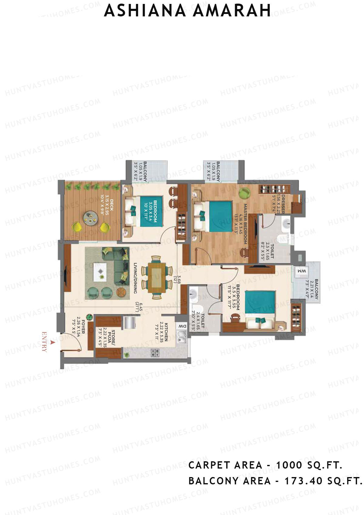 Ashiana Amarah Tower 8 Unit 31 Floor Plan