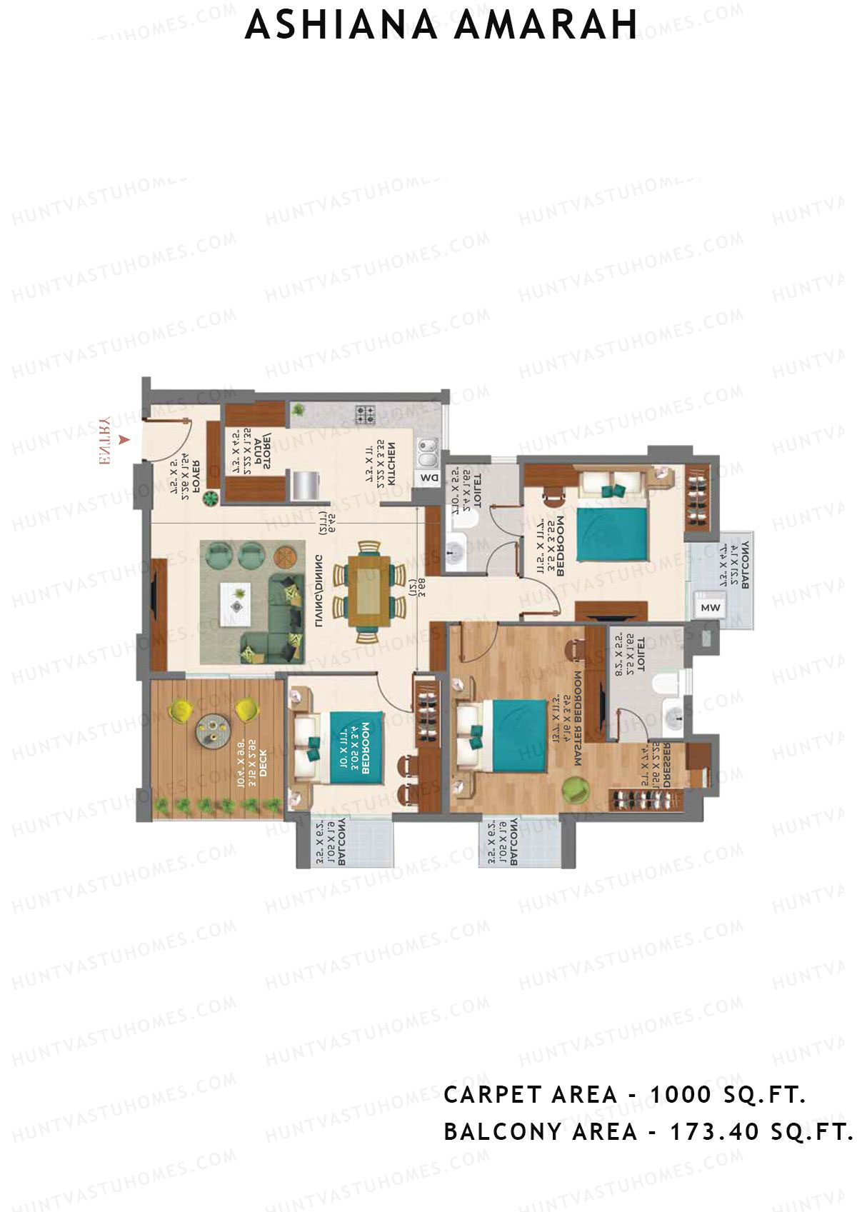 Ashiana Amarah Tower 8 Unit 32 Floor Plan