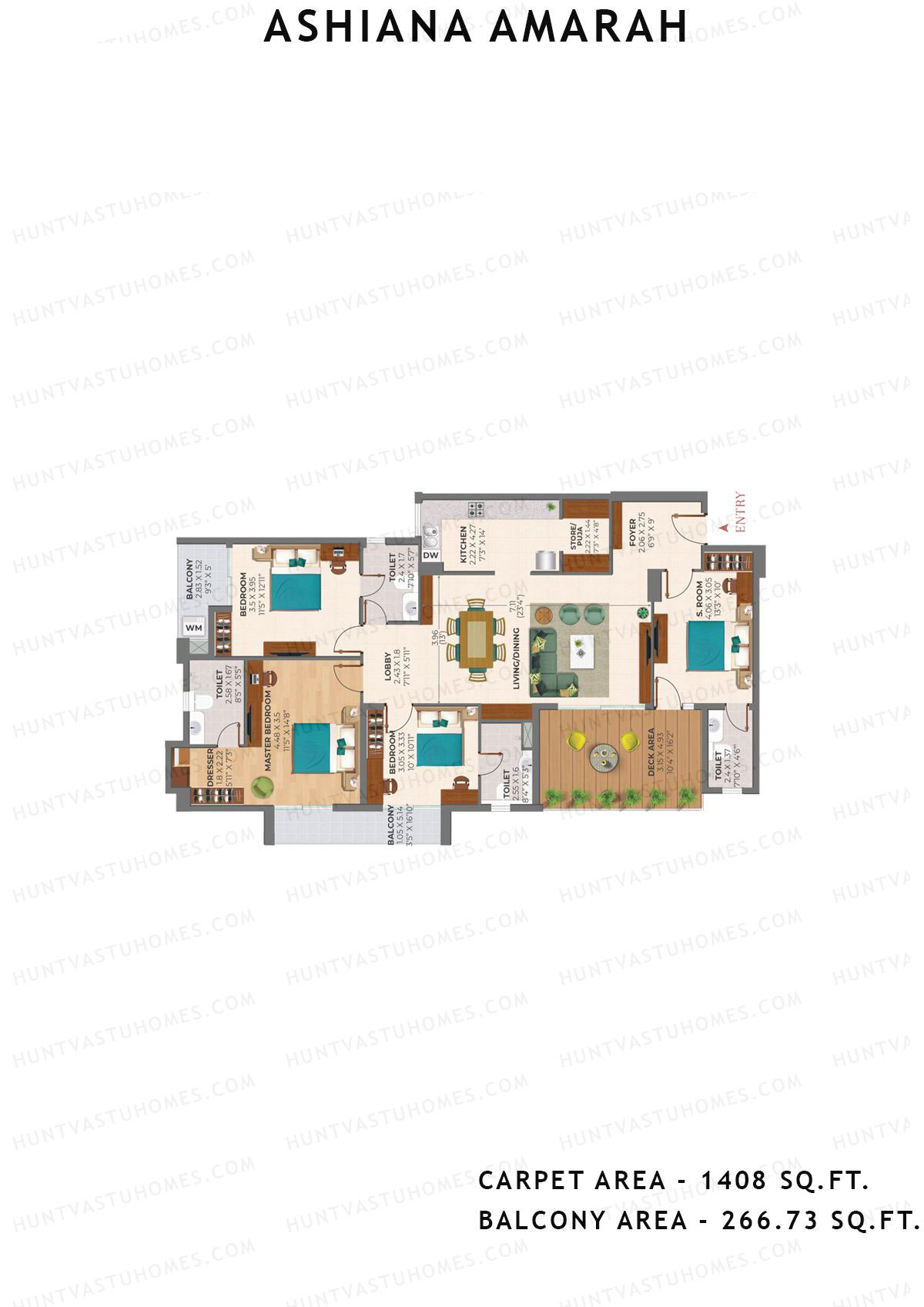 Ashiana Amarah Tower 4 Unit 14 Floor Plan