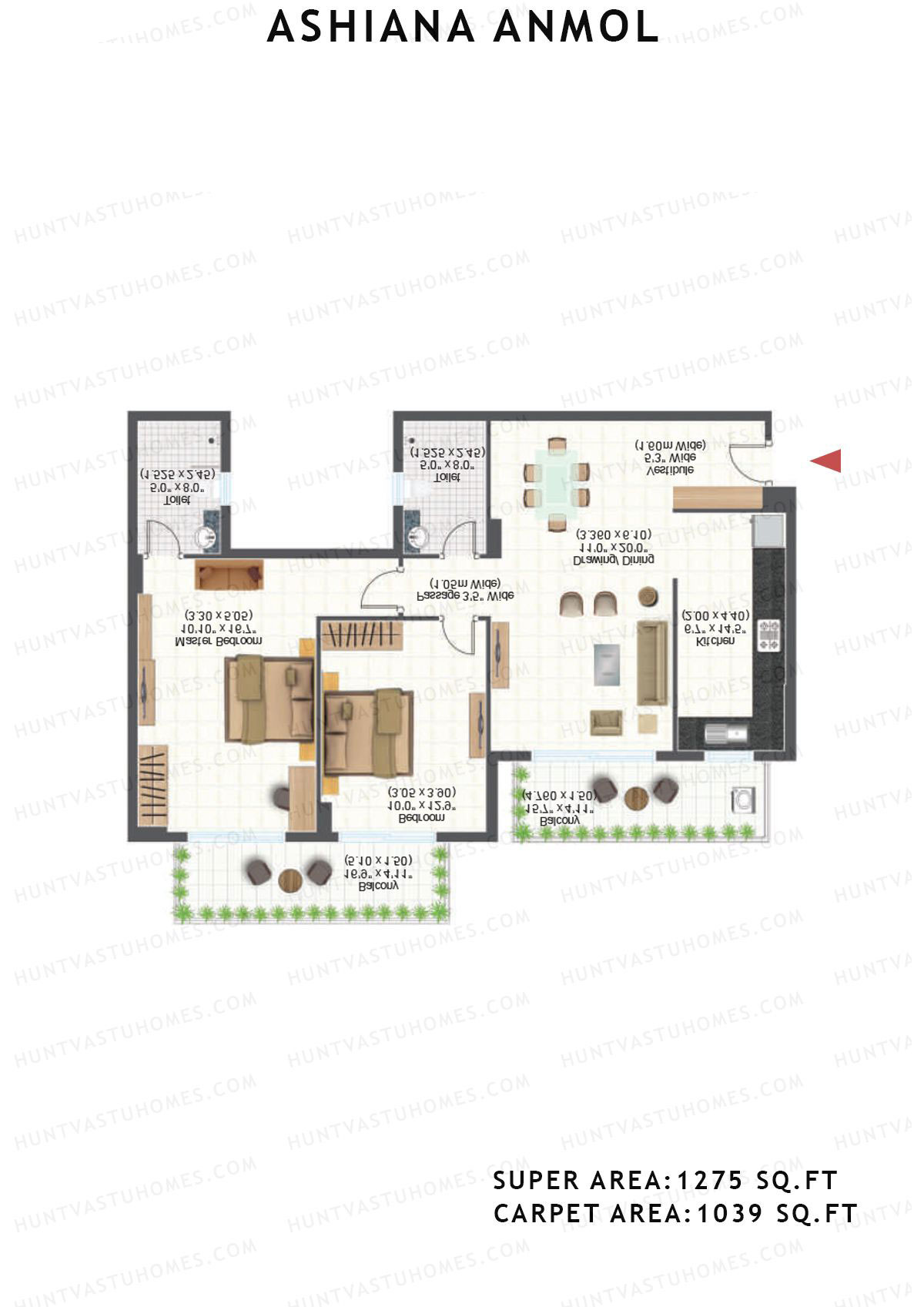 Ashiana Anmol Tower B4 Unit 15 Floor Plan