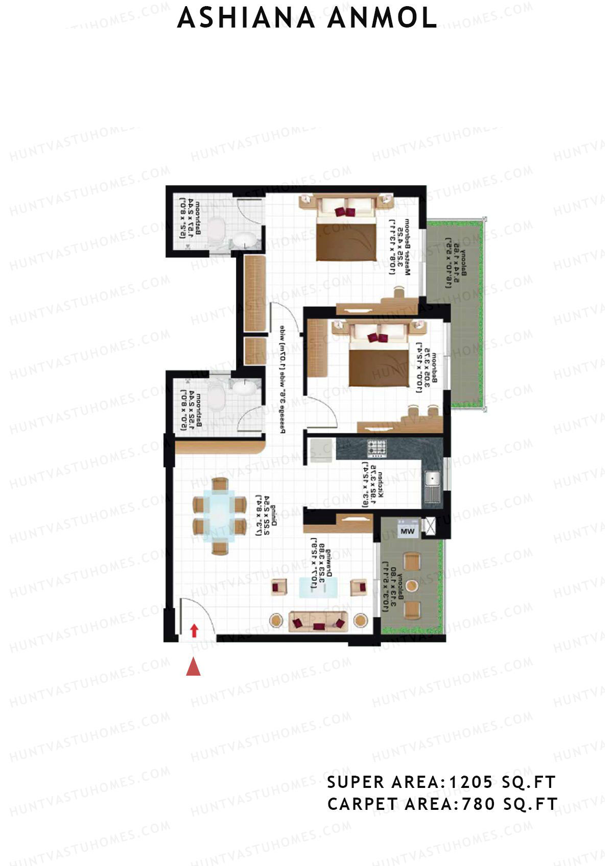 Ashiana Anmol Tower B7 Unit 28 Floor Plan