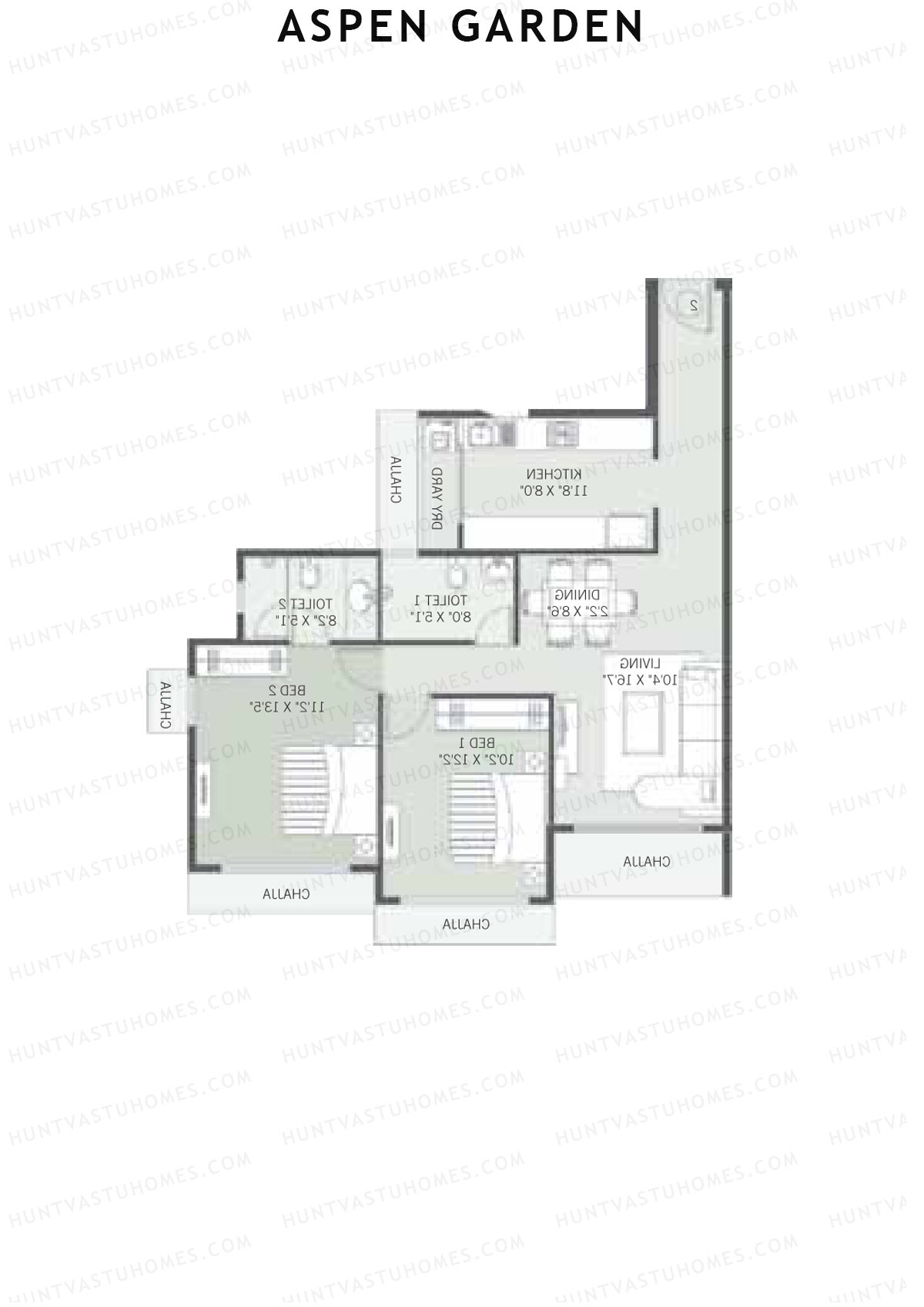 Aspen Garden Wing A Unit 3 Floor Plan