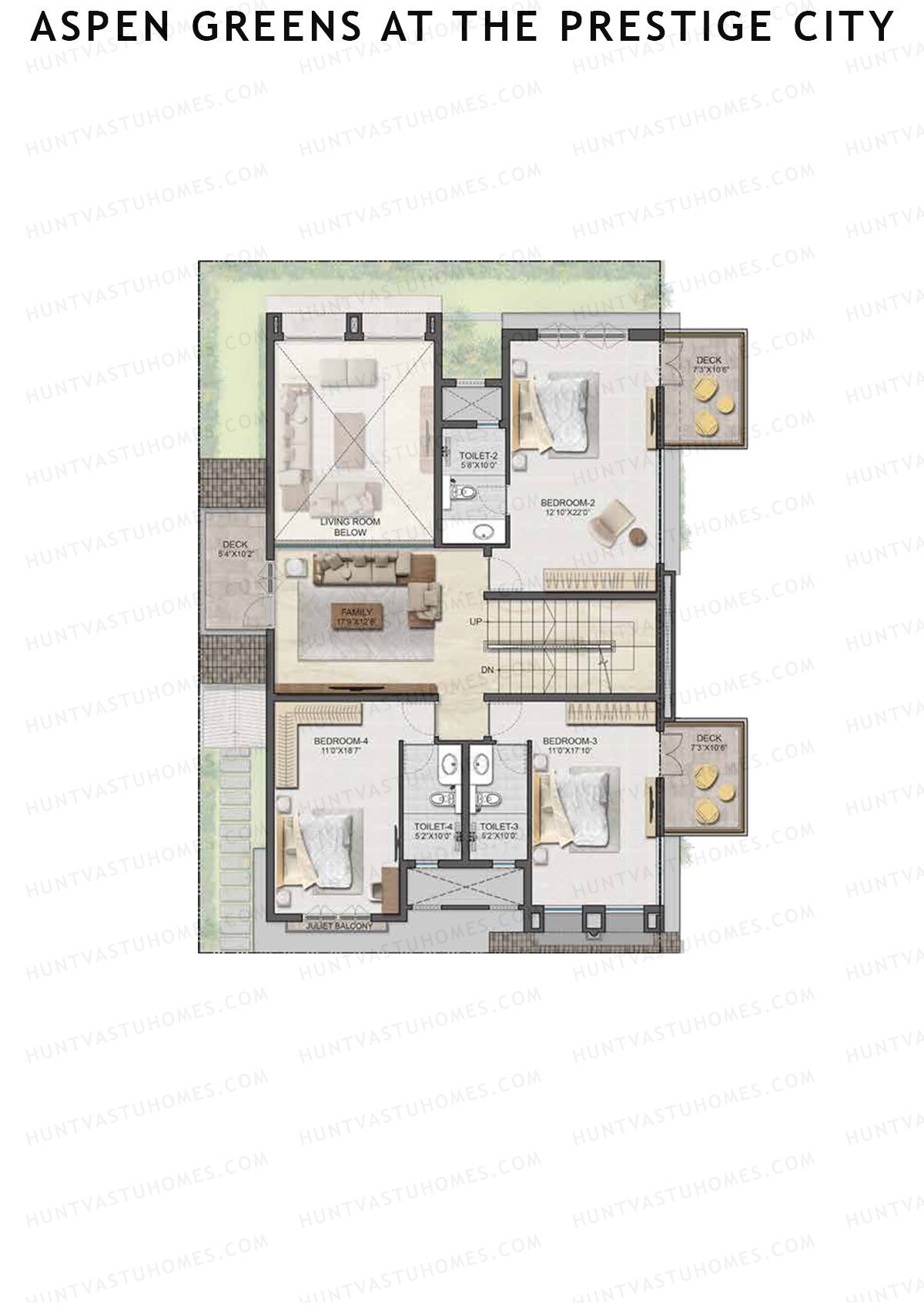 Aspen Greens At The Prestige City, Villas 101-111, Unit 111 (Villa), 4BHK, Super Area 3612   sq ft 