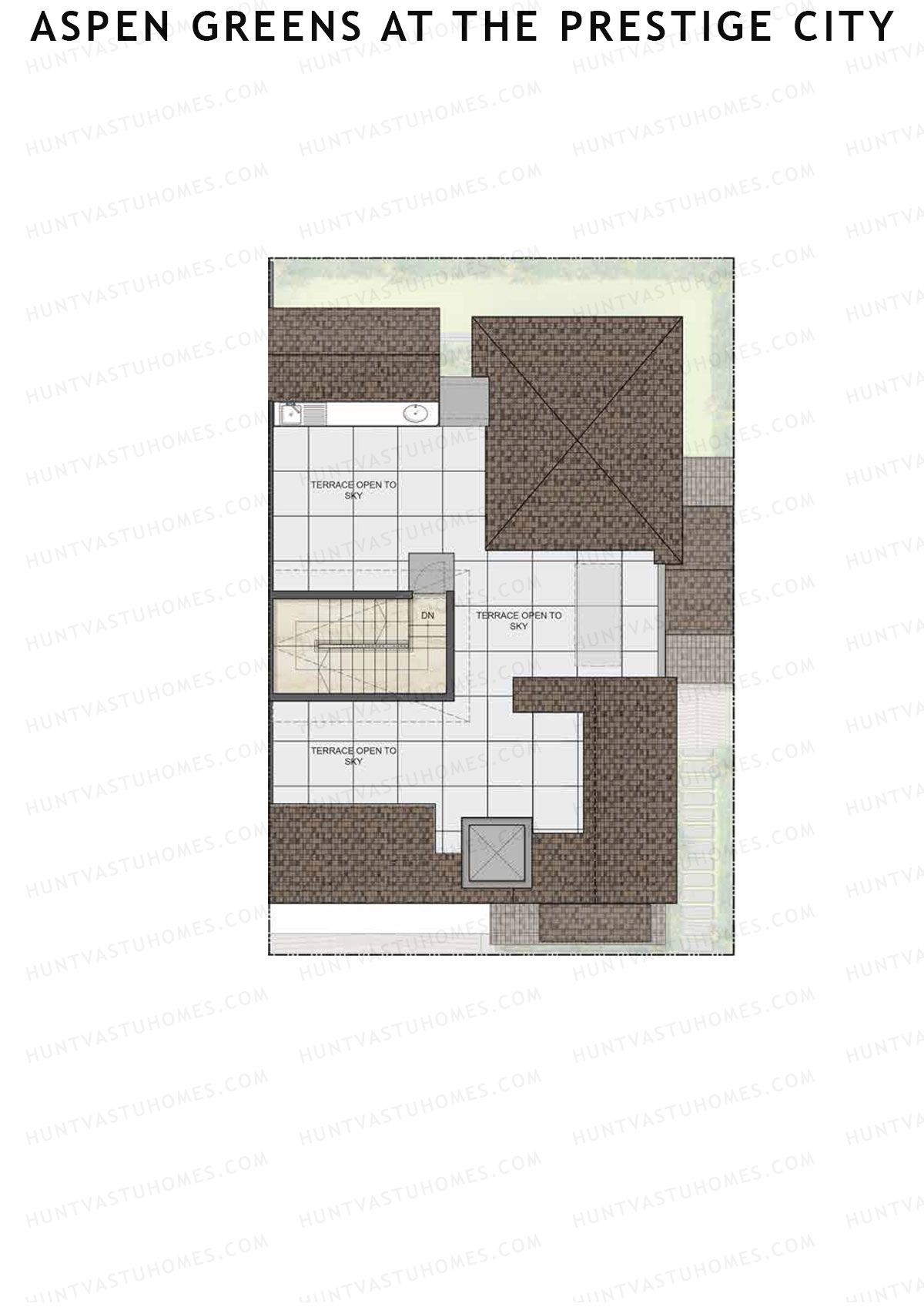 Aspen Greens At The Prestige City, Villas 78 100, Unit 96 (Villa), 4BHK, Super Area 3364   sq ft 