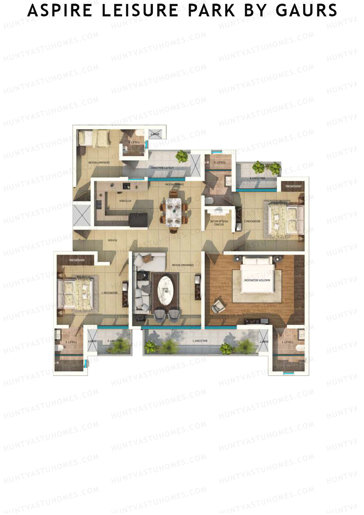 Aspire Leisure Park by Gaurs Tower 1 Unit 1 Floor Plan