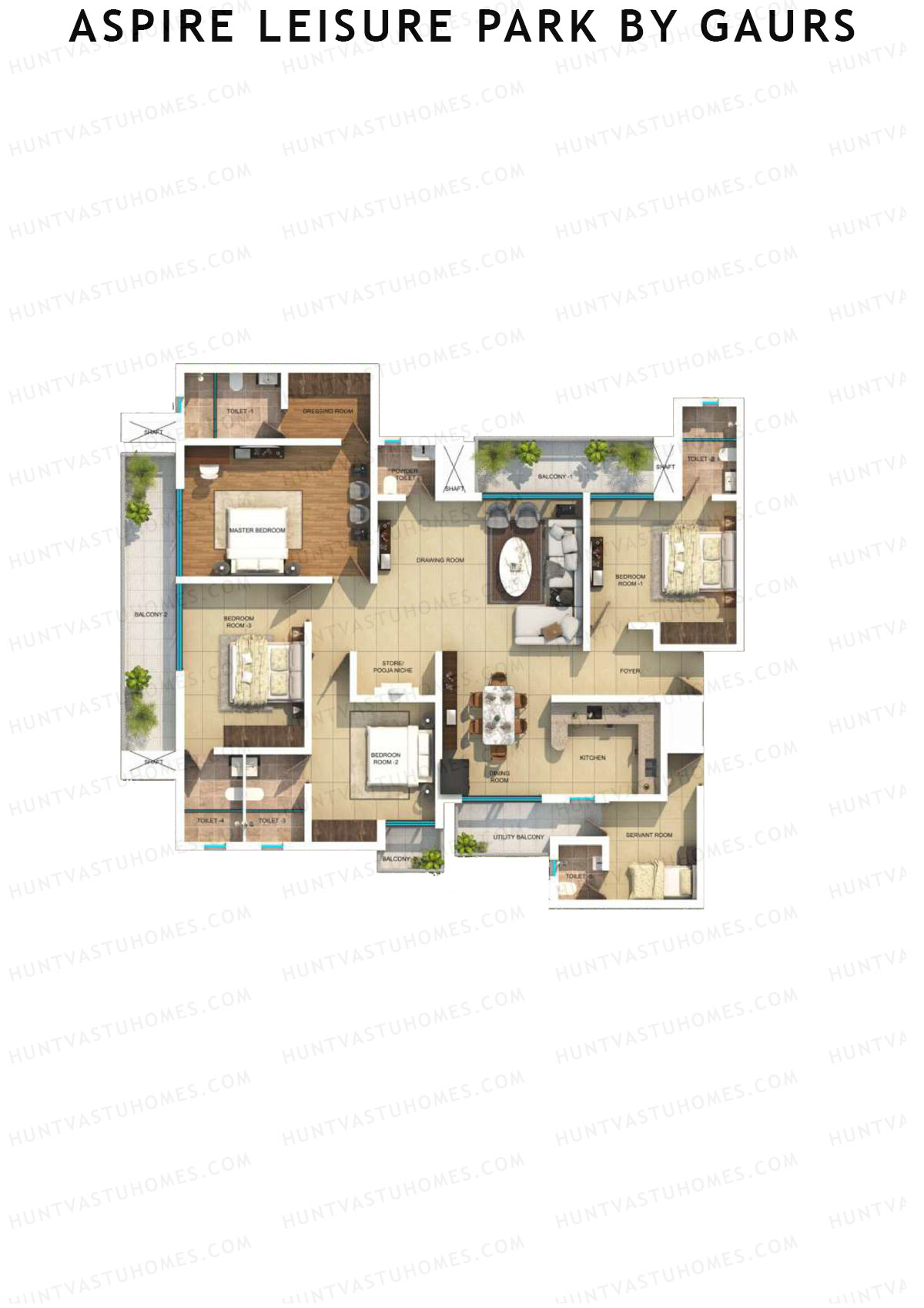 Aspire Leisure Park by Gaurs Tower 1 Unit 3 Floor Plan