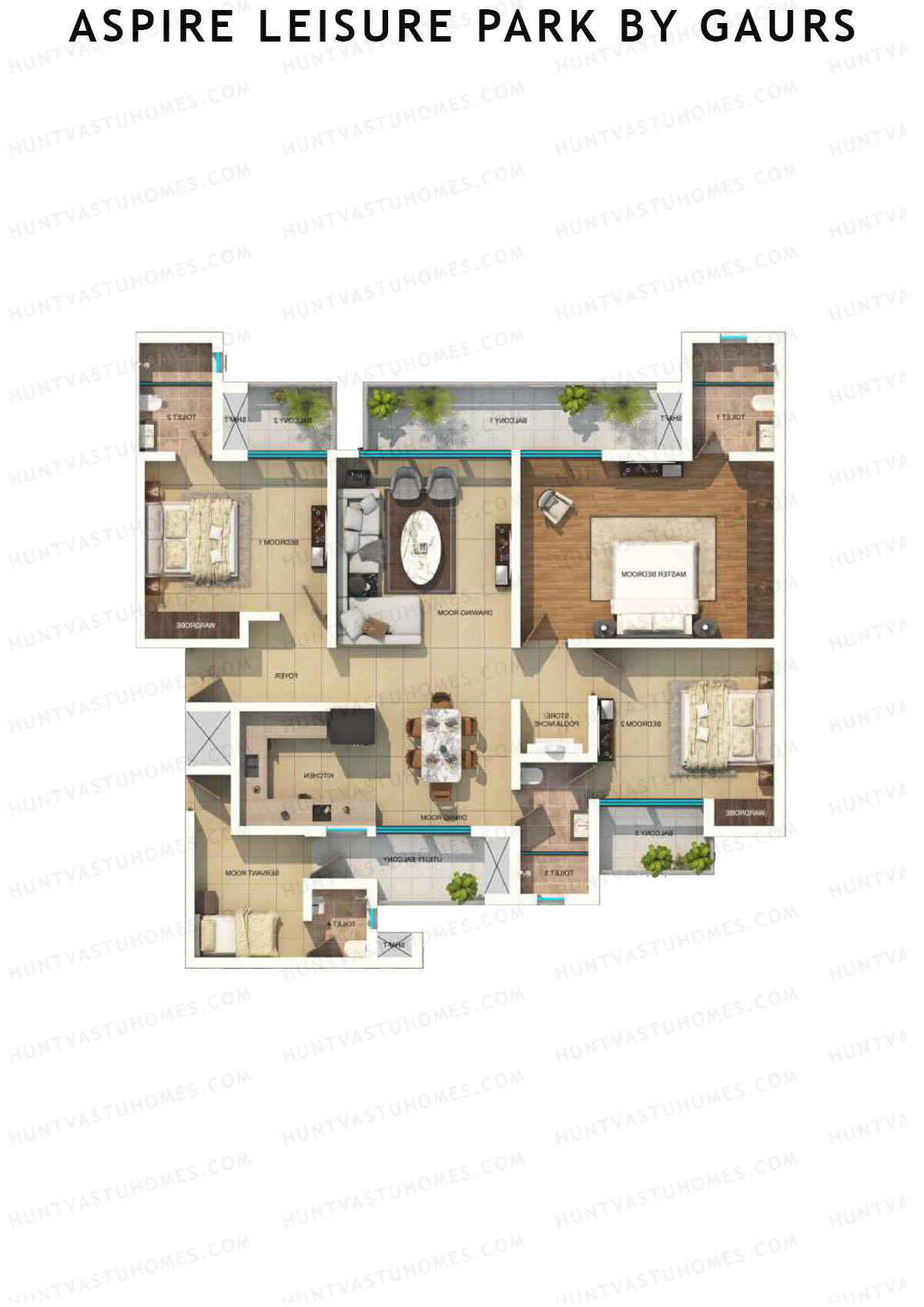 Aspire Leisure Park by Gaurs Tower 2 Unit 4 Floor Plan