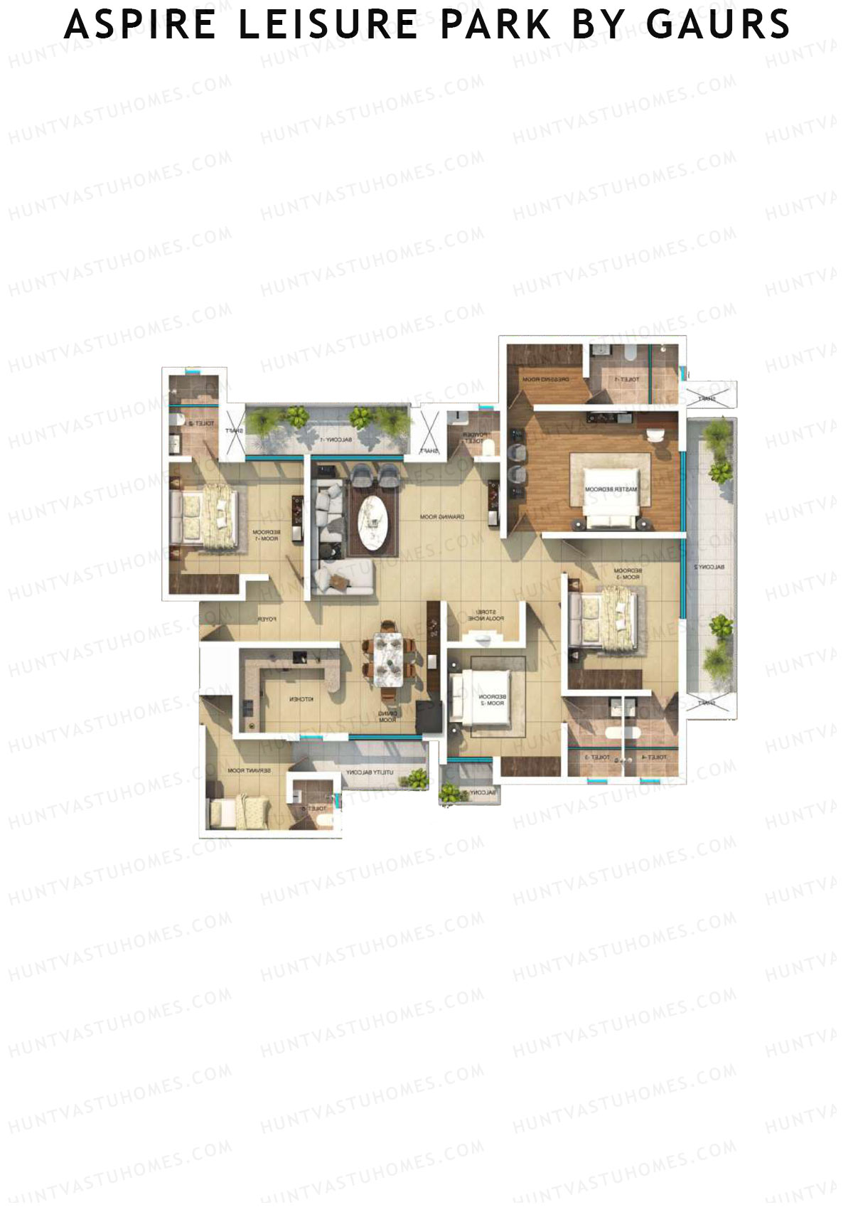 Aspire Leisure Park by Gaurs Tower 3 Unit 4 Floor Plan