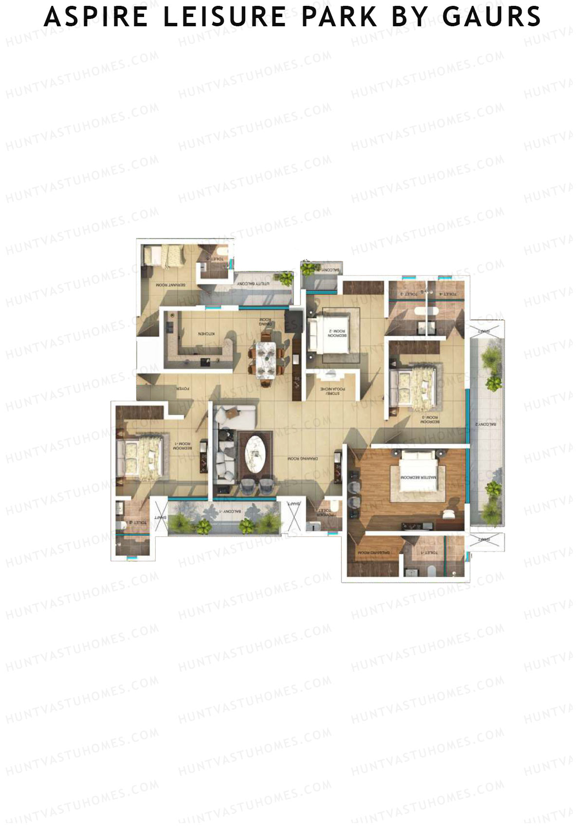 Aspire Leisure Park by Gaurs Tower 4 Unit 3 Floor Plan