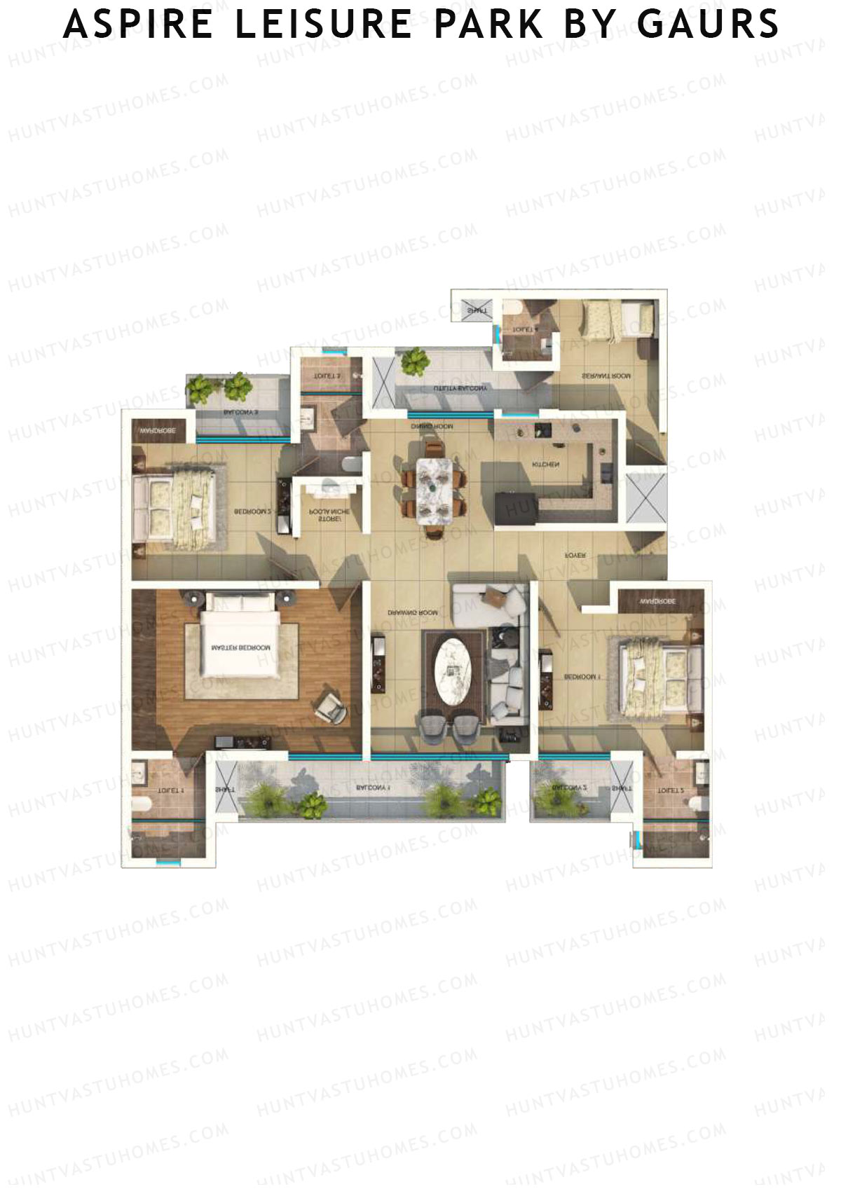 Aspire Leisure Park by Gaurs Tower 4 Unit 4 Floor Plan