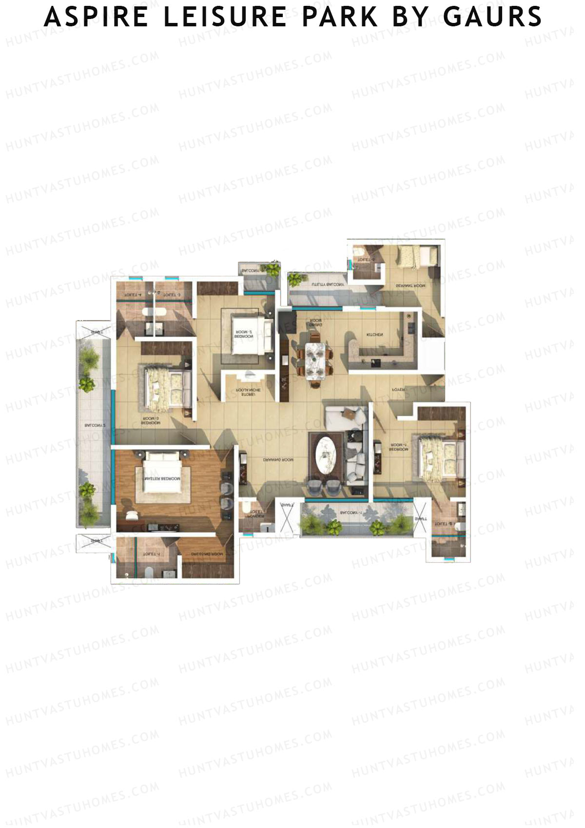 Aspire Leisure Park by Gaurs Tower 6 Unit 4 Floor Plan