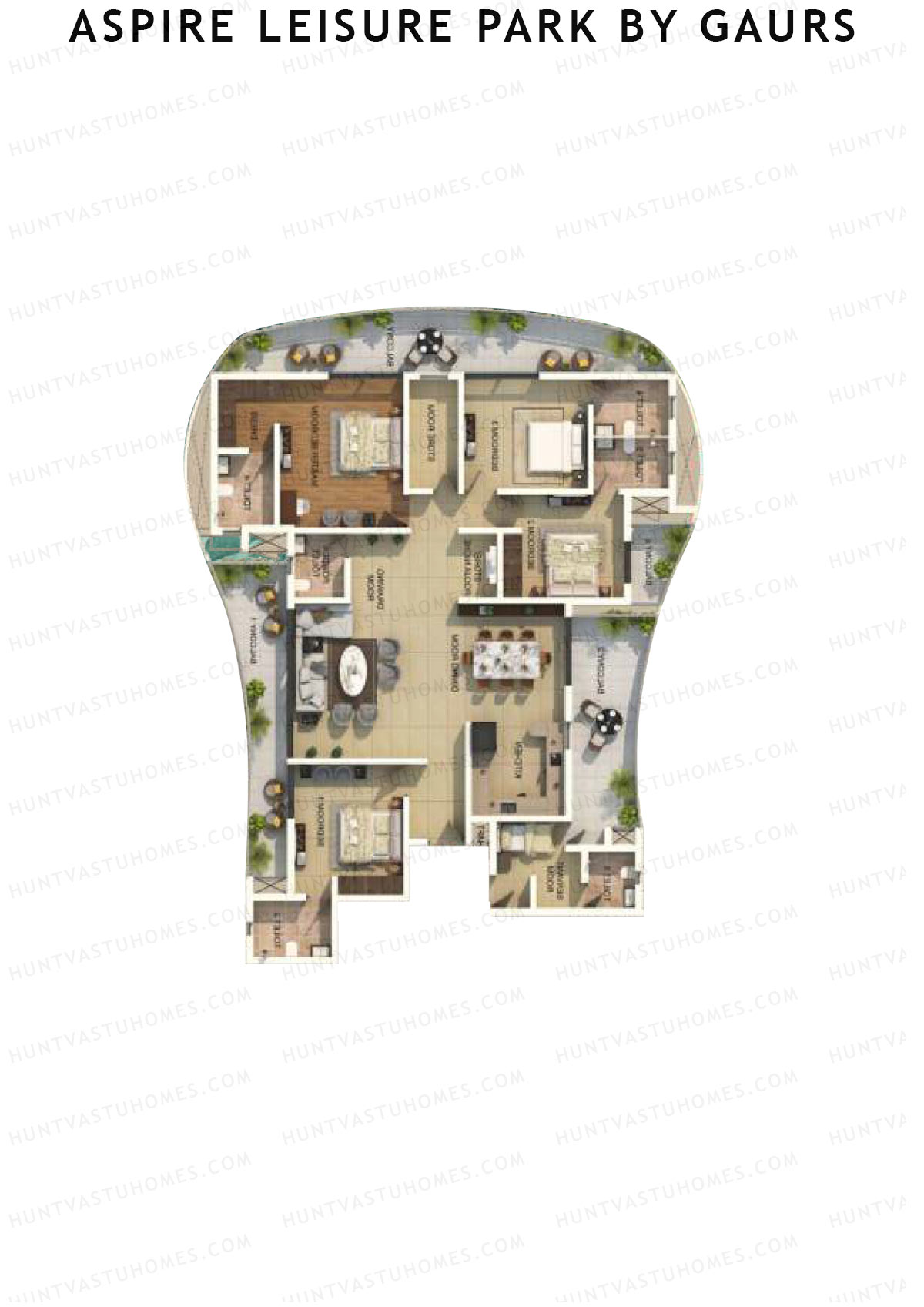 Aspire Leisure Park by Gaurs Tower 7 Unit 1 Floor Plan