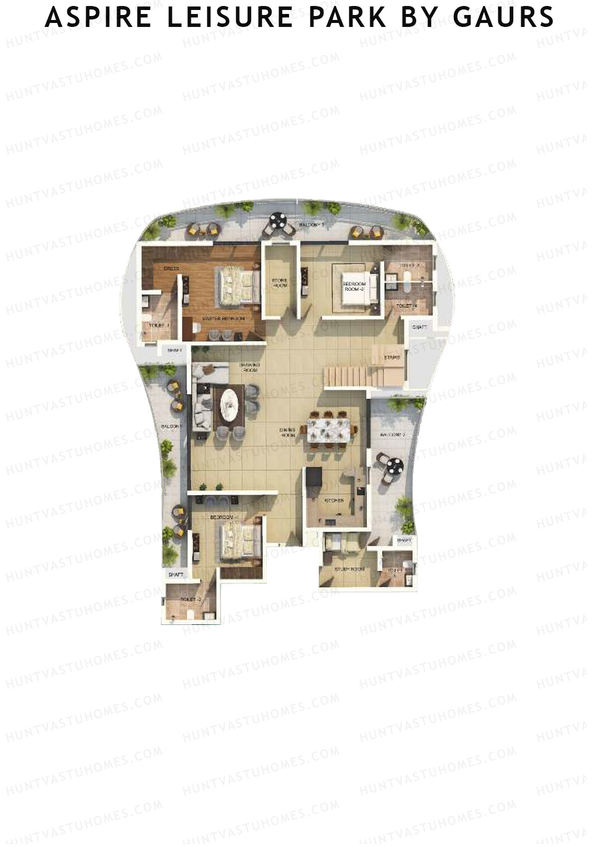 Aspire Leisure Park by Gaurs Tower 7 Unit 1 (Duplex ) Floor Plan