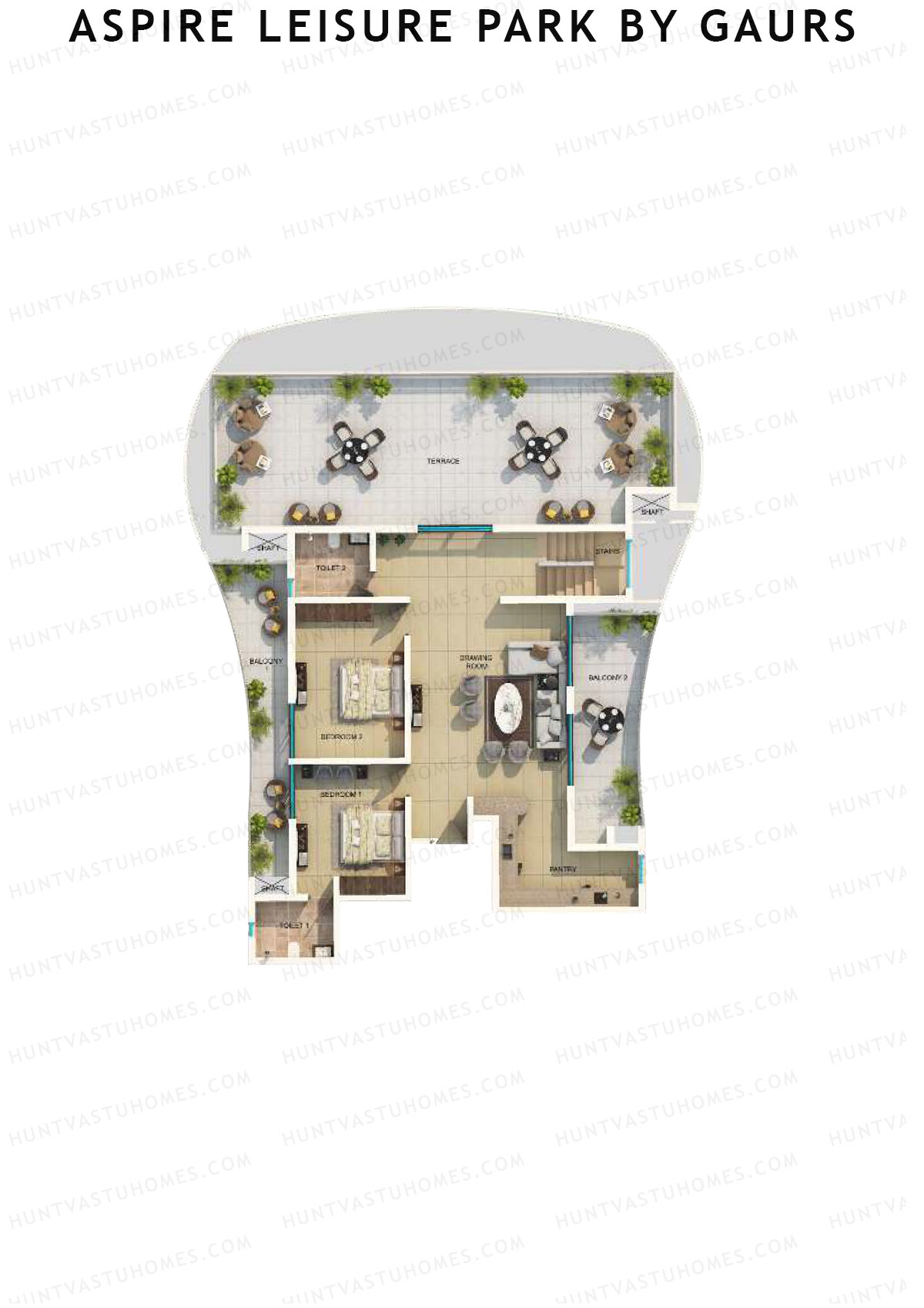 Aspire Leisure Park by Gaurs Tower 7 Unit 1 (Duplex ) Floor Plan