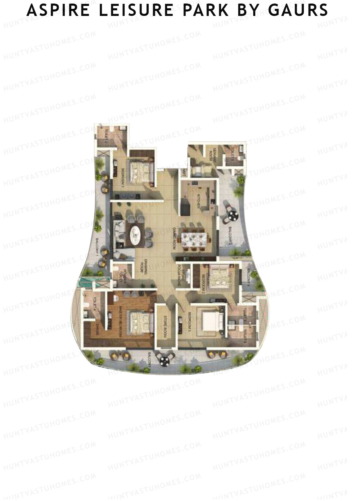 Aspire Leisure Park by Gaurs Tower 7 Unit 2 Floor Plan