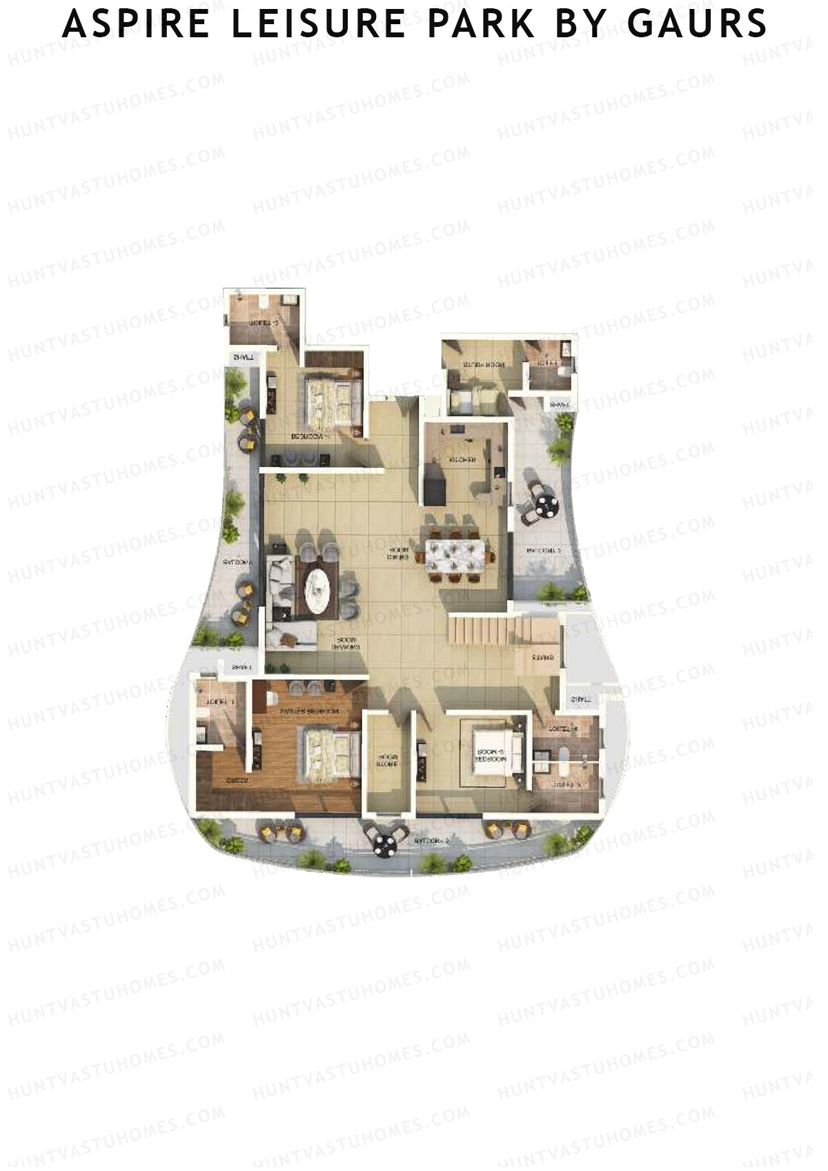 Aspire Leisure Park by Gaurs Tower 7 Unit 2 (Duplex ) Floor Plan