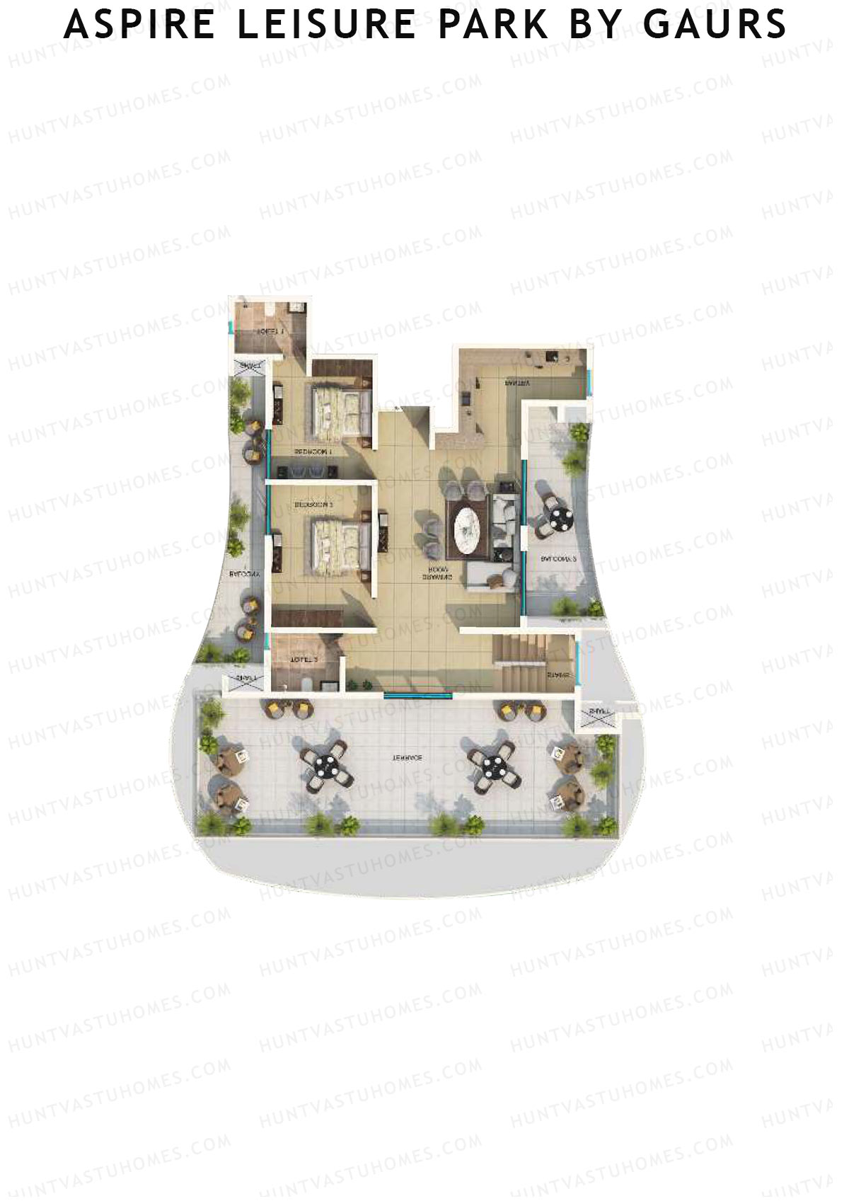 Aspire Leisure Park by Gaurs Tower 7 Unit 2 (Duplex ) Floor Plan