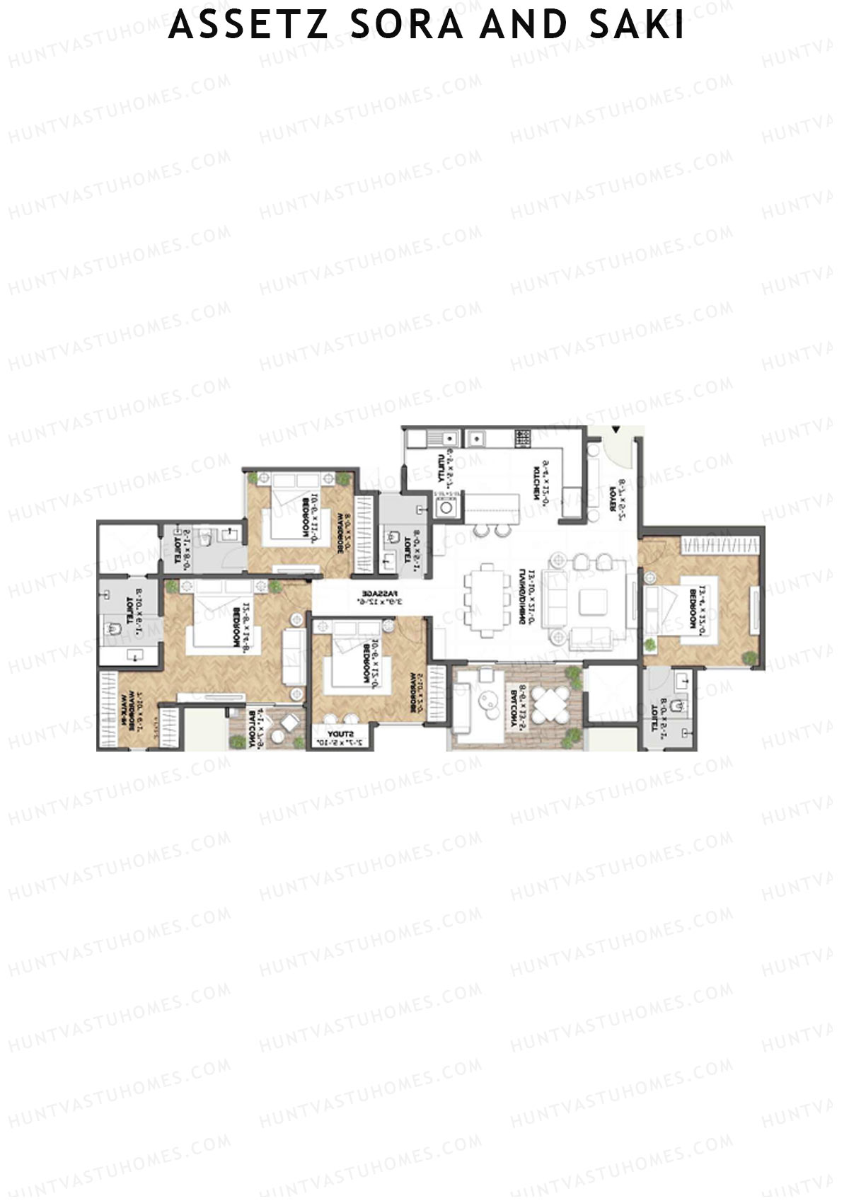 Assetz Sora and Saki Tower A6 Unit 4 Floor Plan