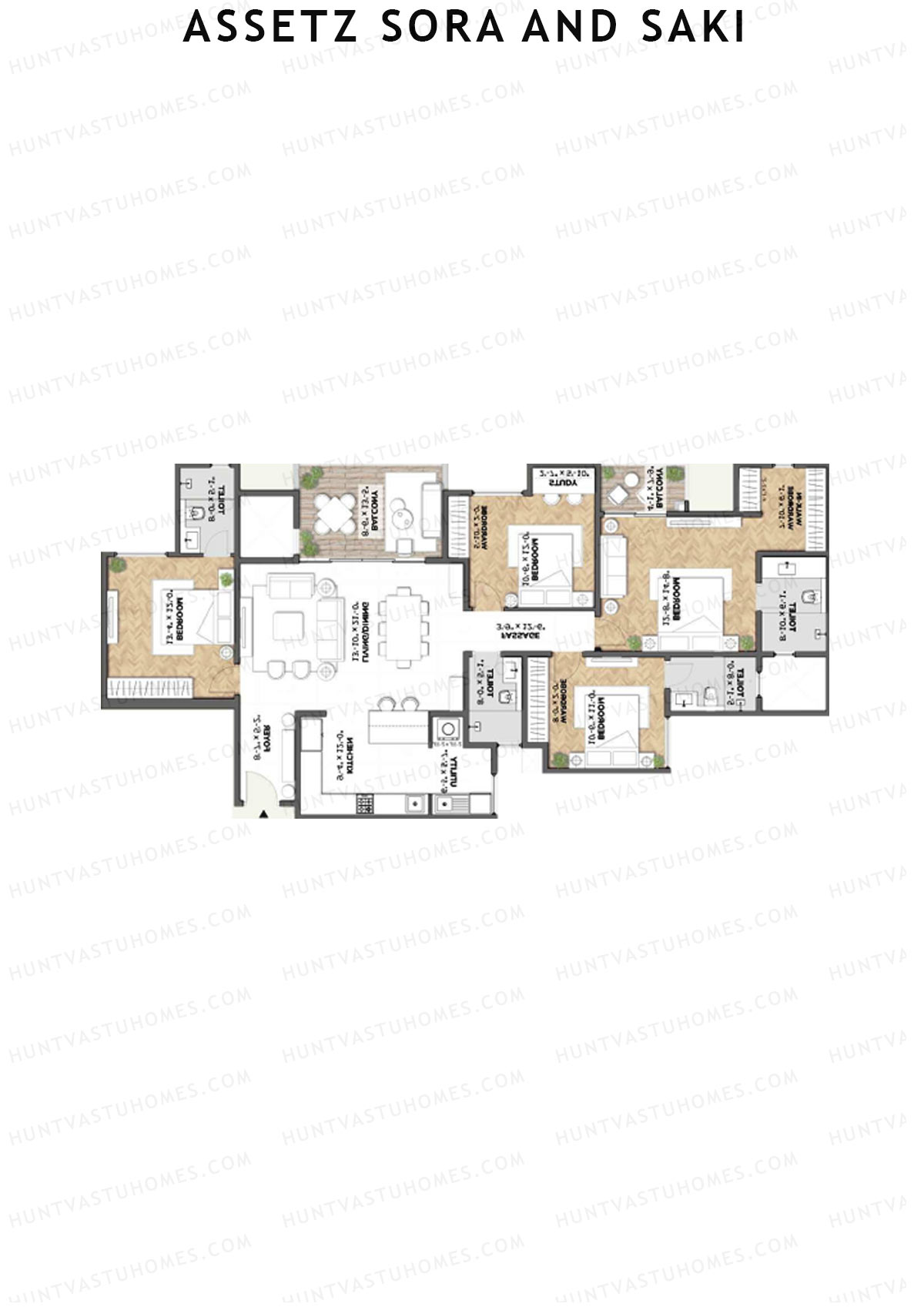 Assetz Sora and Saki Tower A7 Unit 2 Floor Plan