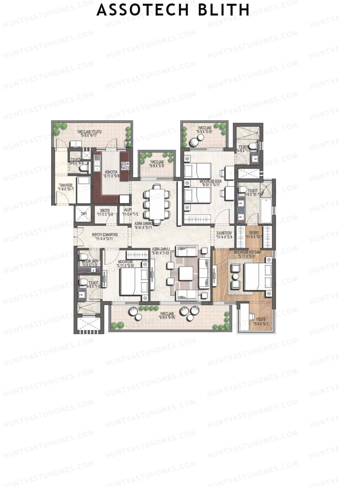 Assotech Blith Tower B Unit 2 Floor Plan