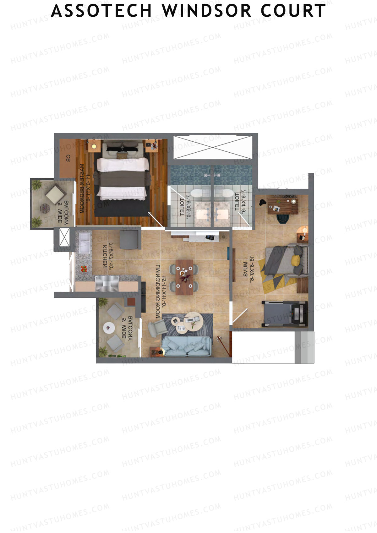 Assotech Windsor Court Tower I Unit 6 Floor Plan