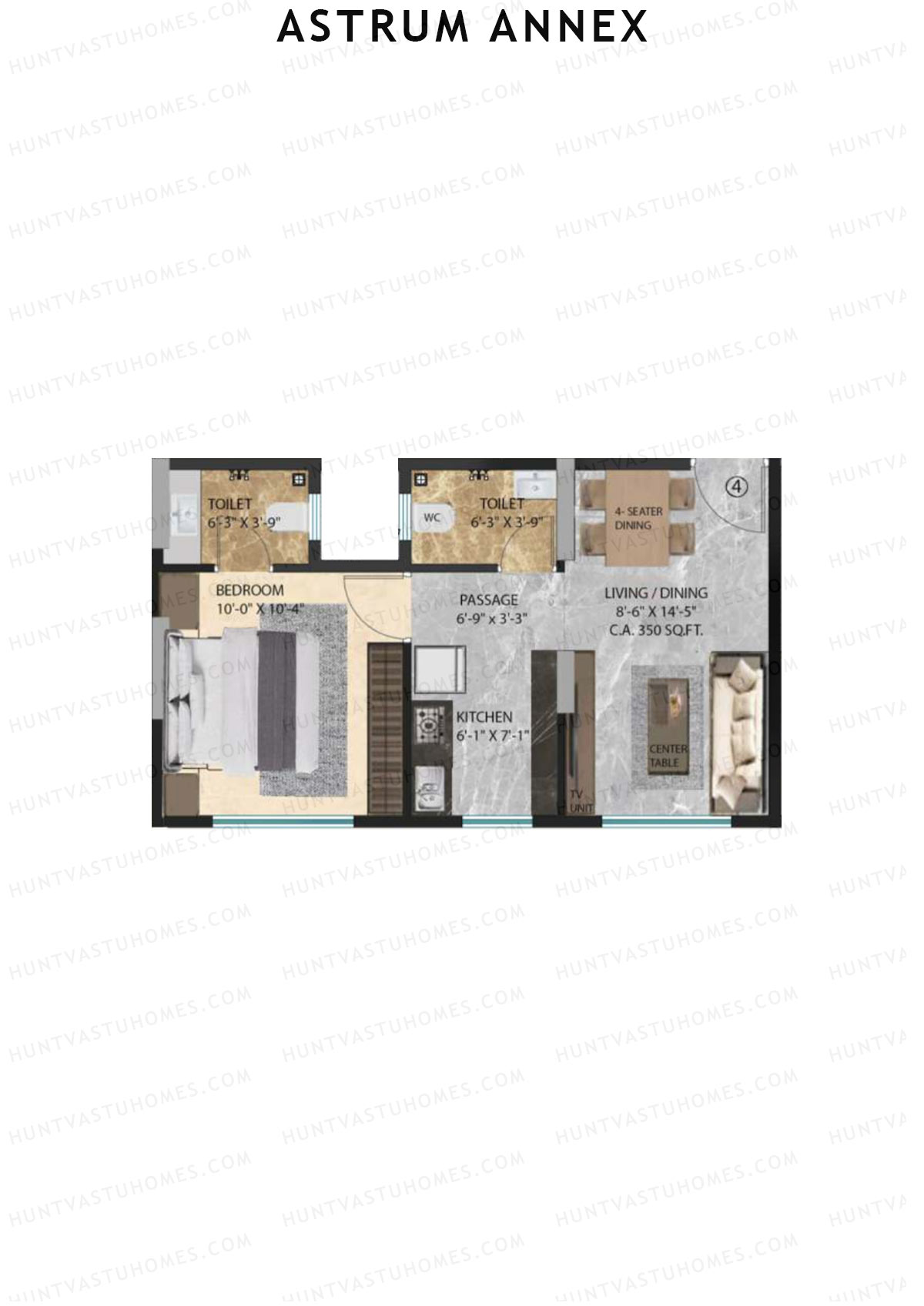 Astrum Annex Tower A Unit 4 Floor Plan
