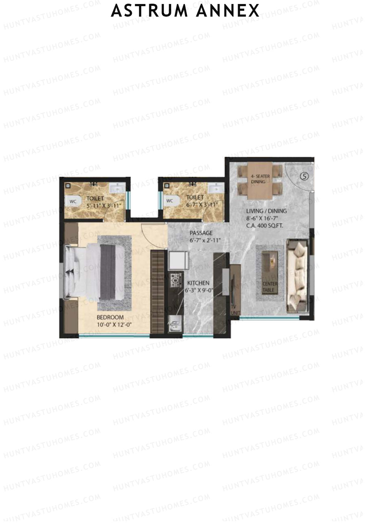 Astrum Annex Tower A Unit 5 Floor Plan