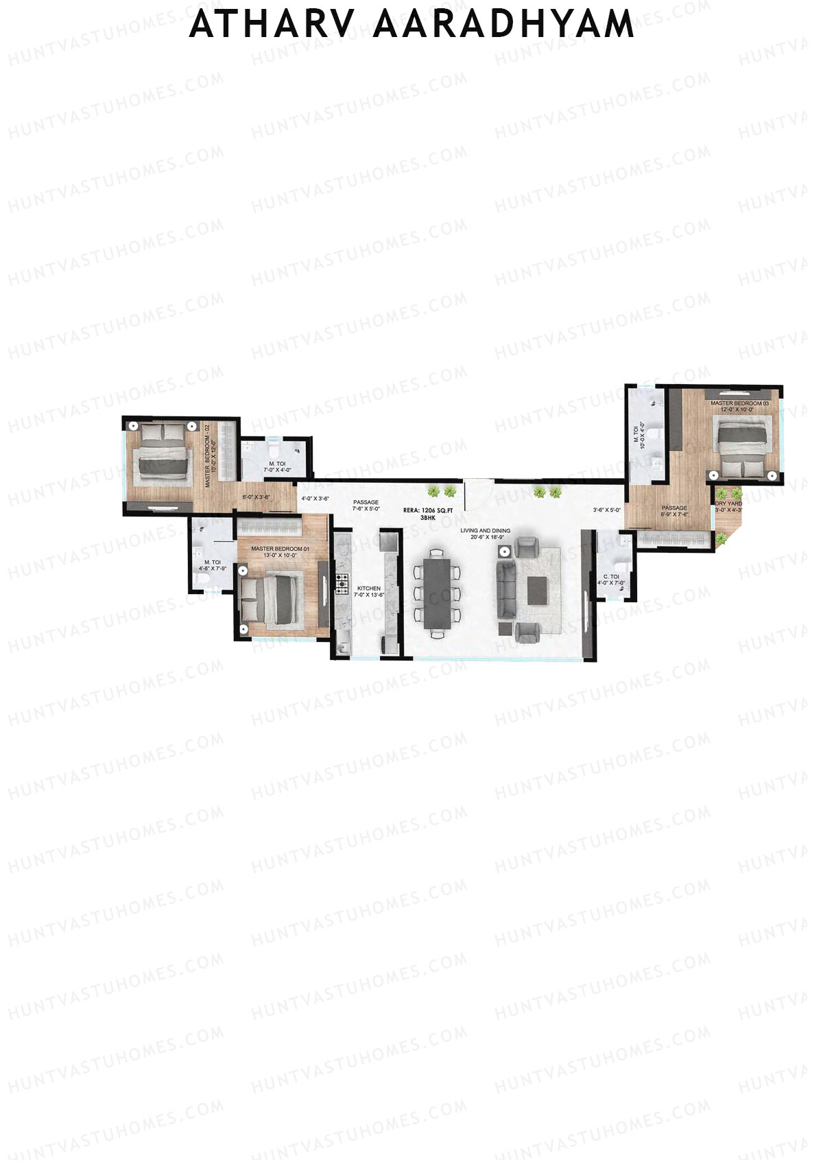 Atharv Aaradhyam Tower 1 Unit 1 Floor Plan