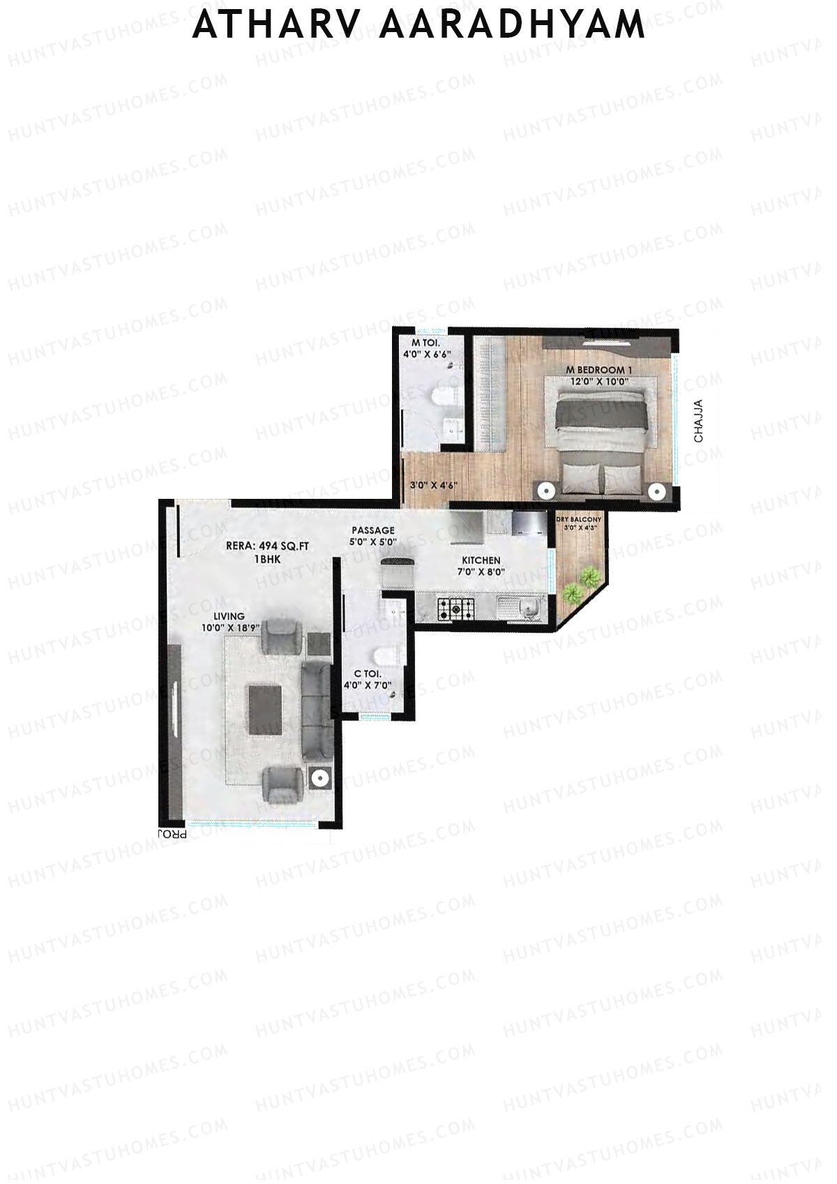 Atharv Aaradhyam Tower 1 Unit 1 Floor Plan