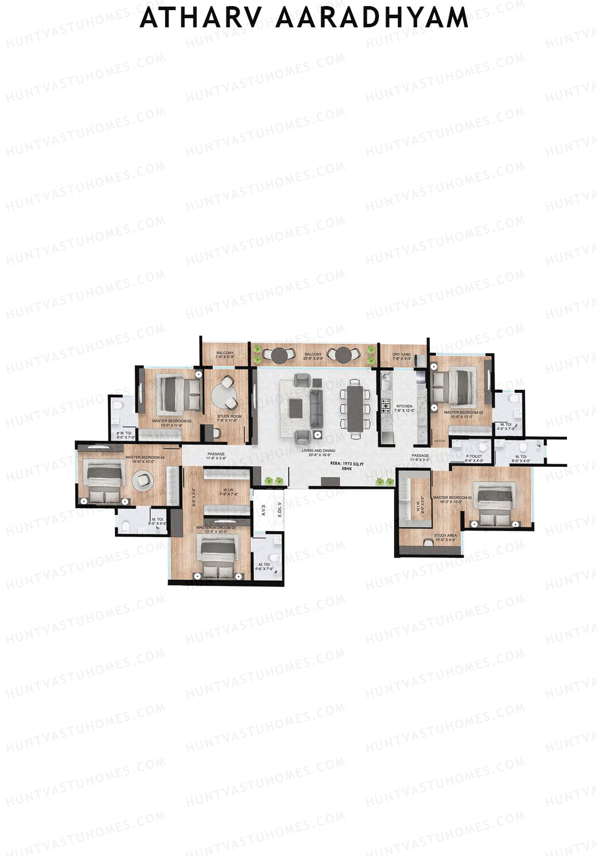 Atharv Aaradhyam Tower 1 Unit 2 Floor Plan