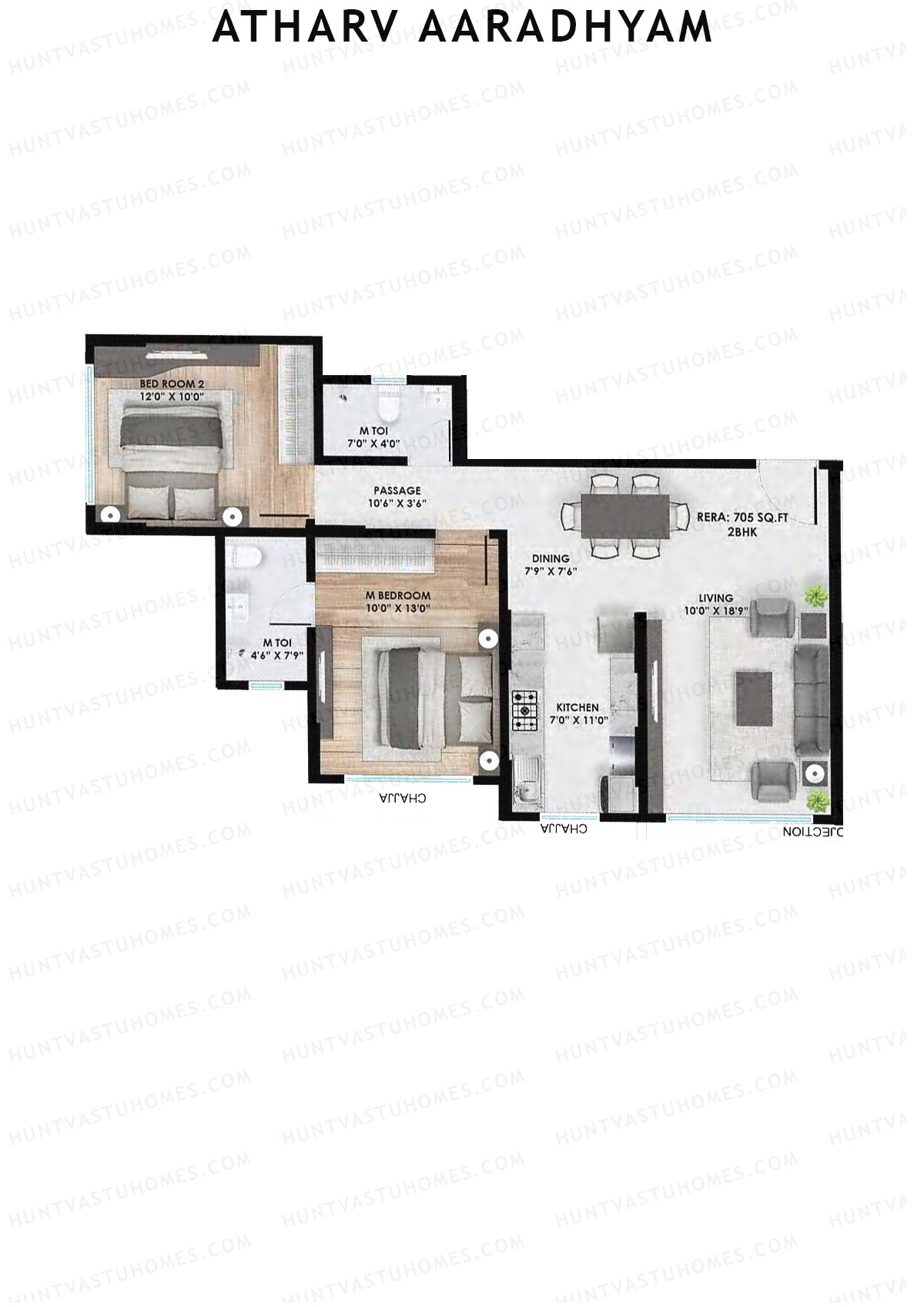 Atharv Aaradhyam Tower 1 Unit 2 Floor Plan