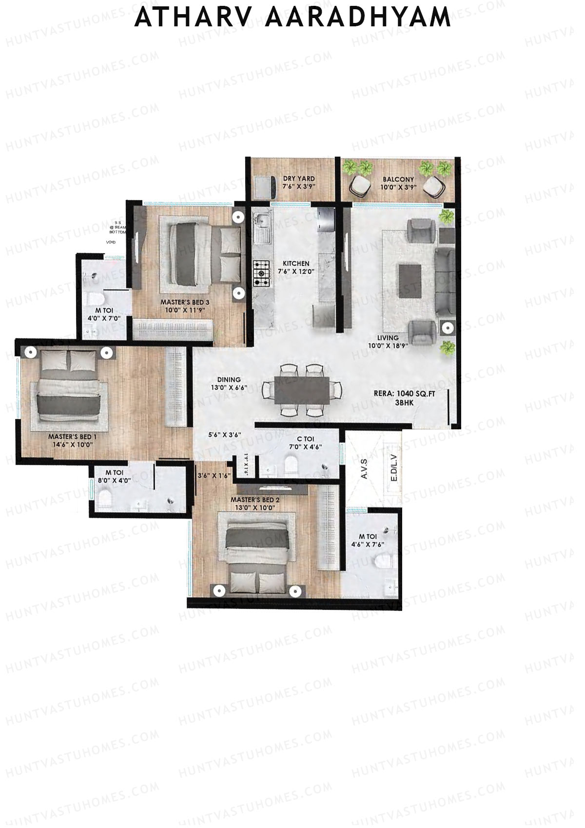 Atharv Aaradhyam Tower 1 Unit 3 Floor Plan