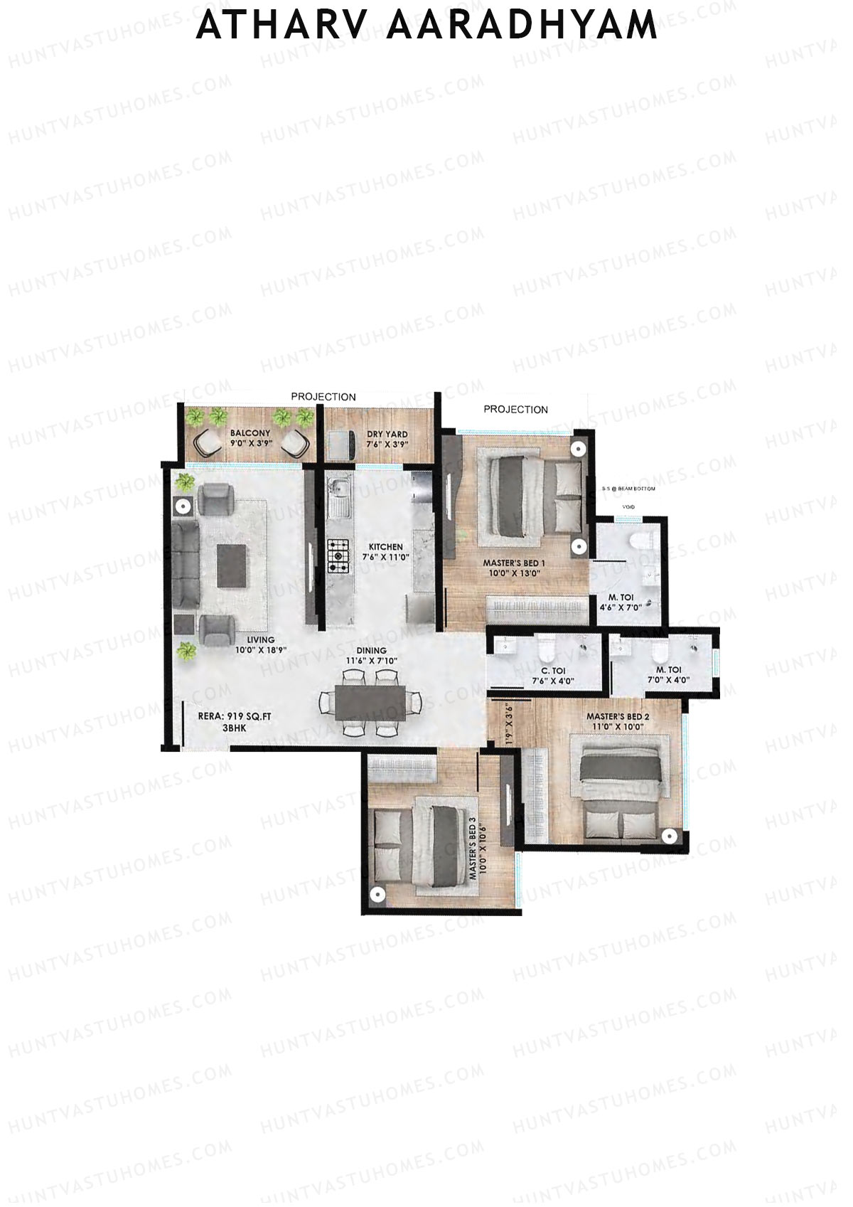 Atharv Aaradhyam Tower 1 Unit 4 Floor Plan