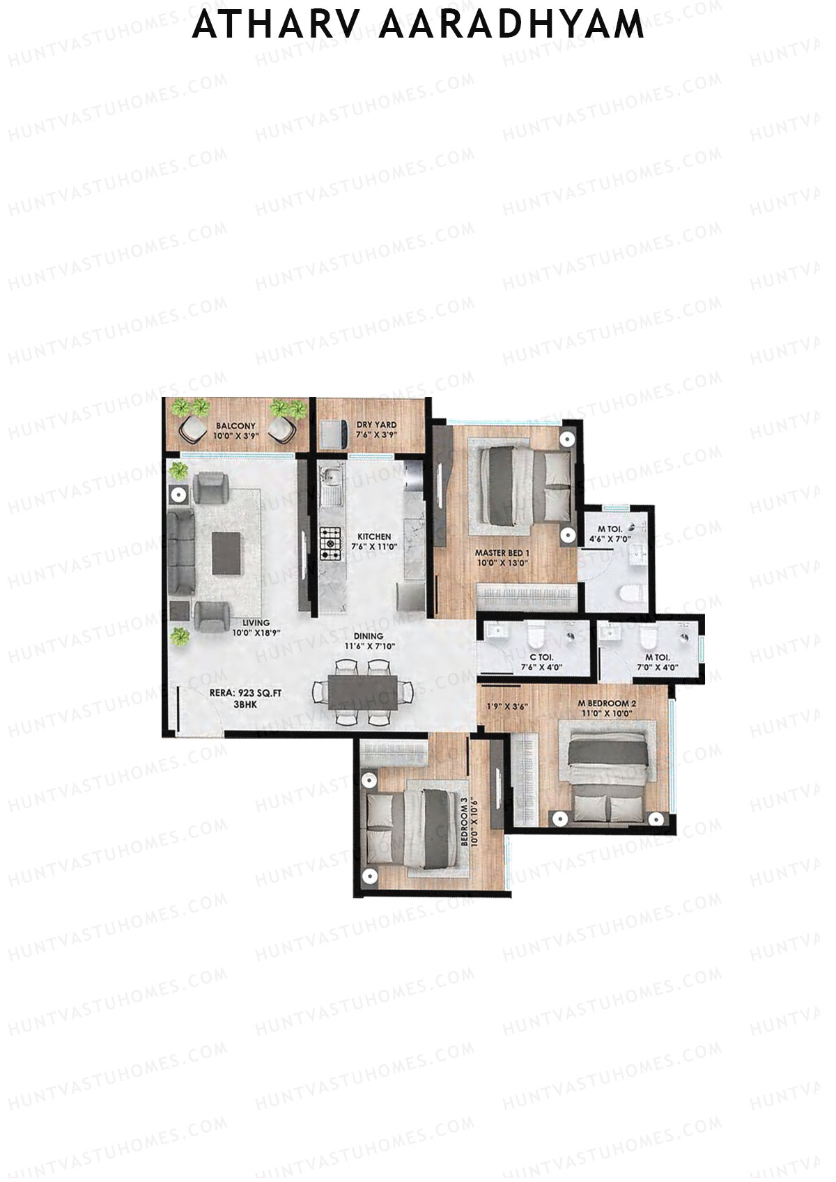 Atharv Aaradhyam Tower 1 Unit 4 Floor Plan