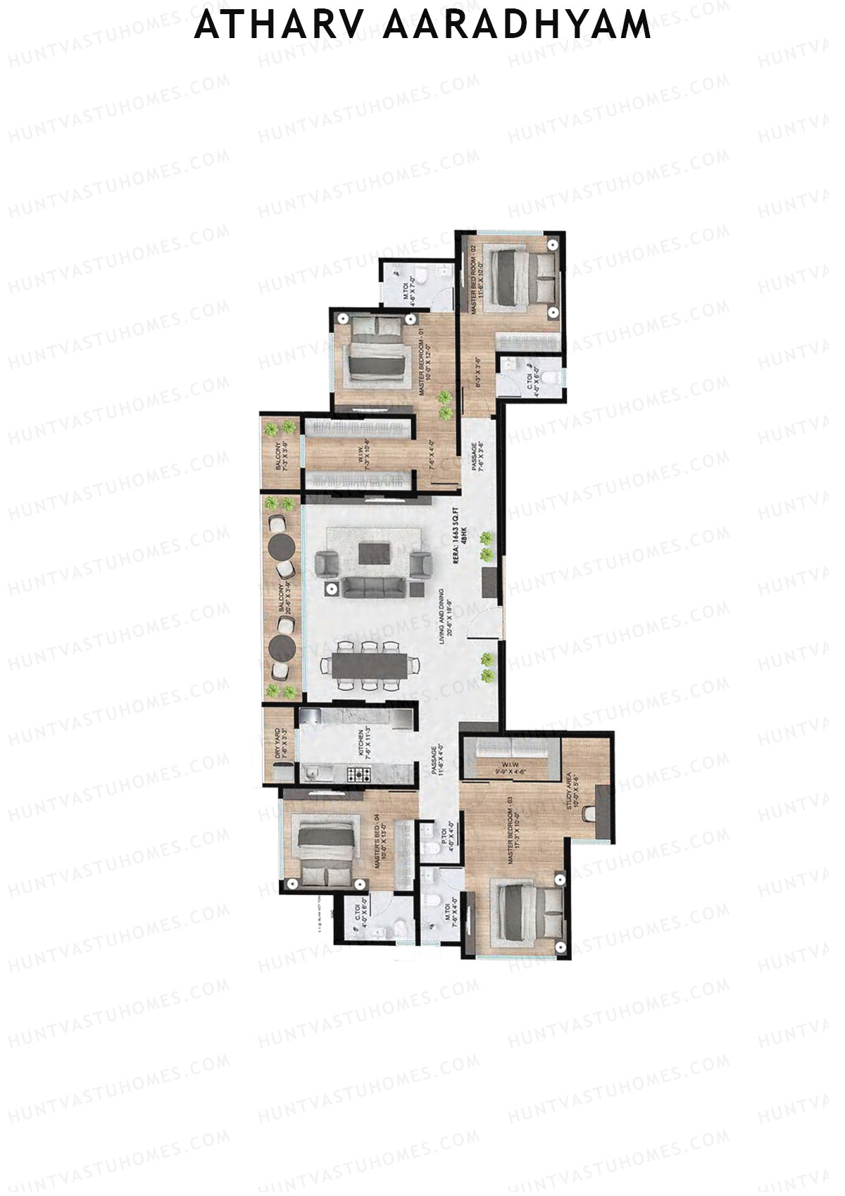 Atharv Aaradhyam Tower 2 Unit 1 Floor Plan