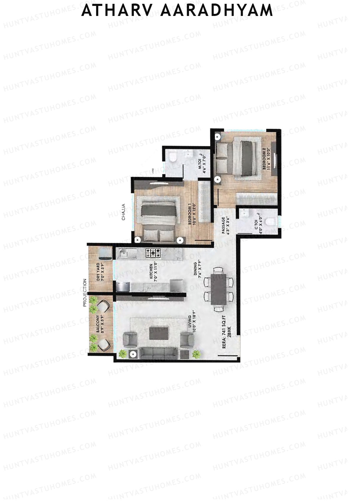 Atharv Aaradhyam Tower 2 Unit 2 Floor Plan