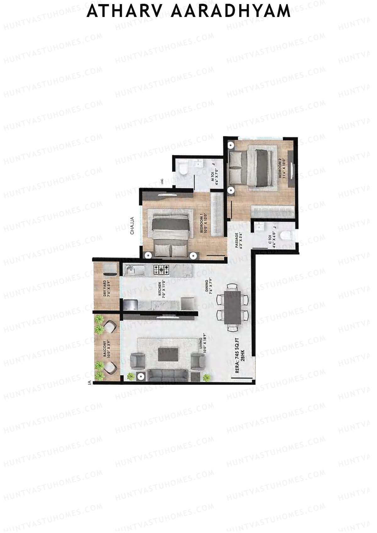 Atharv Aaradhyam Tower 2 Unit 2 Floor Plan