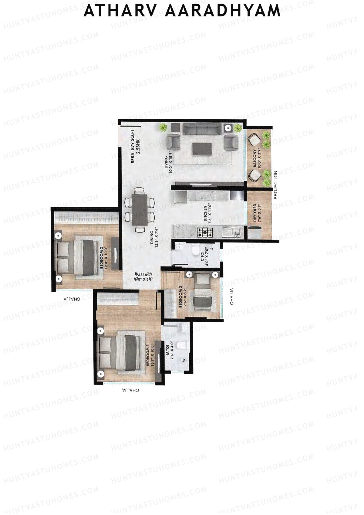 Atharv Aaradhyam Tower 2 Unit 4 Floor Plan