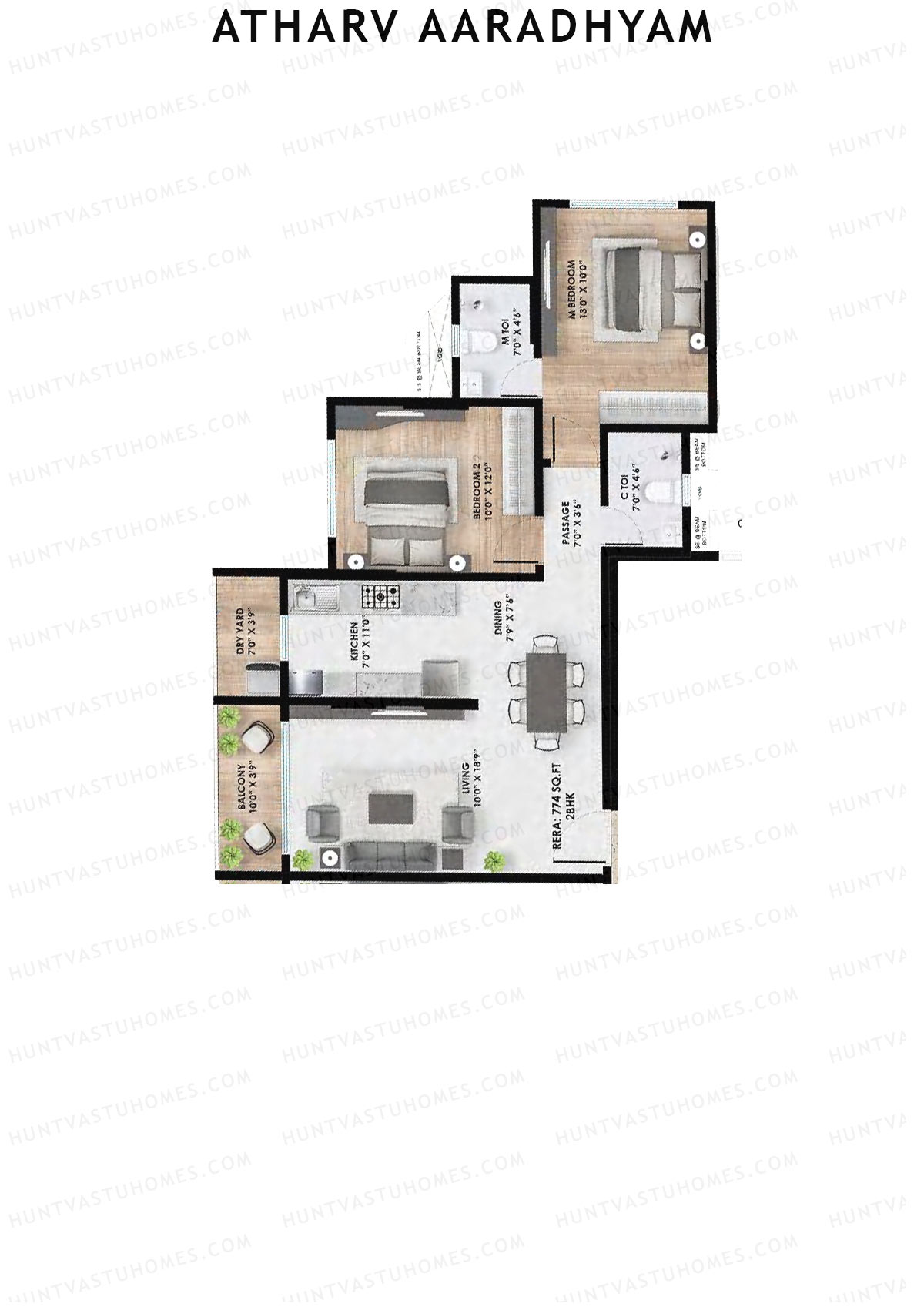 Atharv Aaradhyam Tower 3 Unit 2 Floor Plan