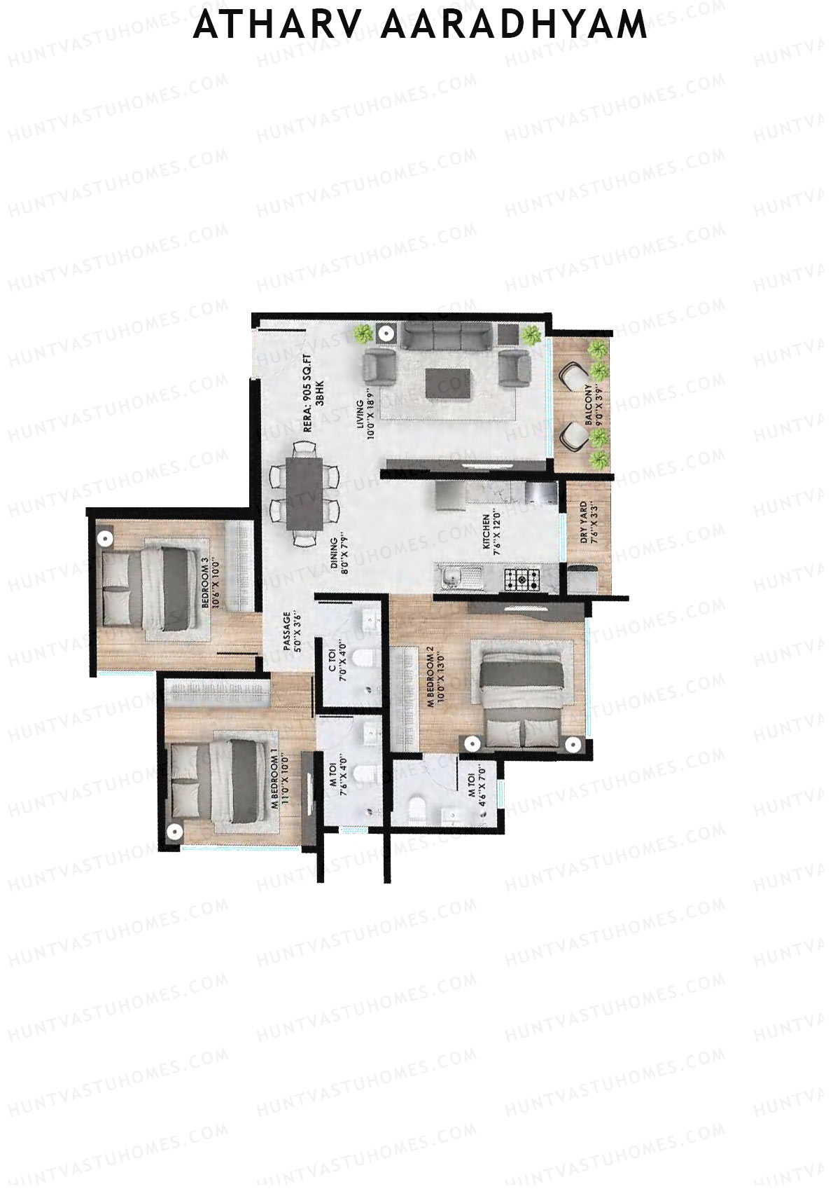 Atharv Aaradhyam Tower 3 Unit 4 Floor Plan