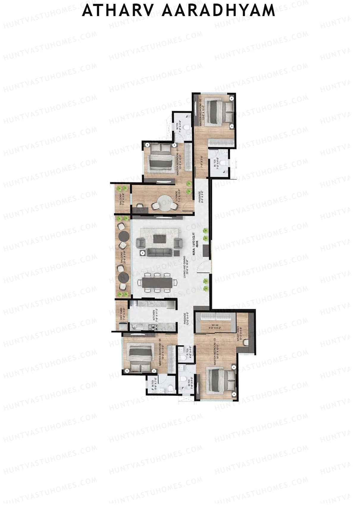 Atharv Aaradhyam Tower 5 Unit 1 Floor Plan