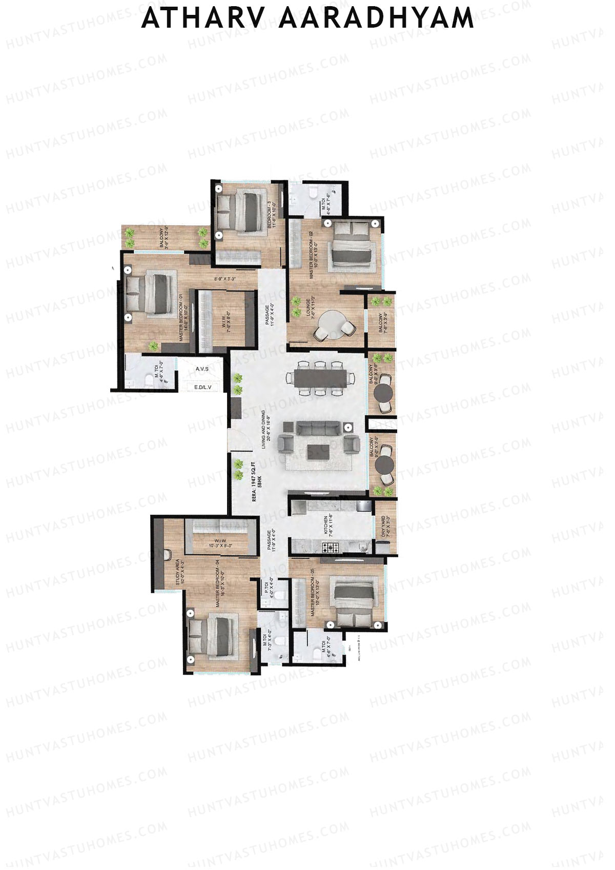 Atharv Aaradhyam Tower 5 Unit 2 Floor Plan