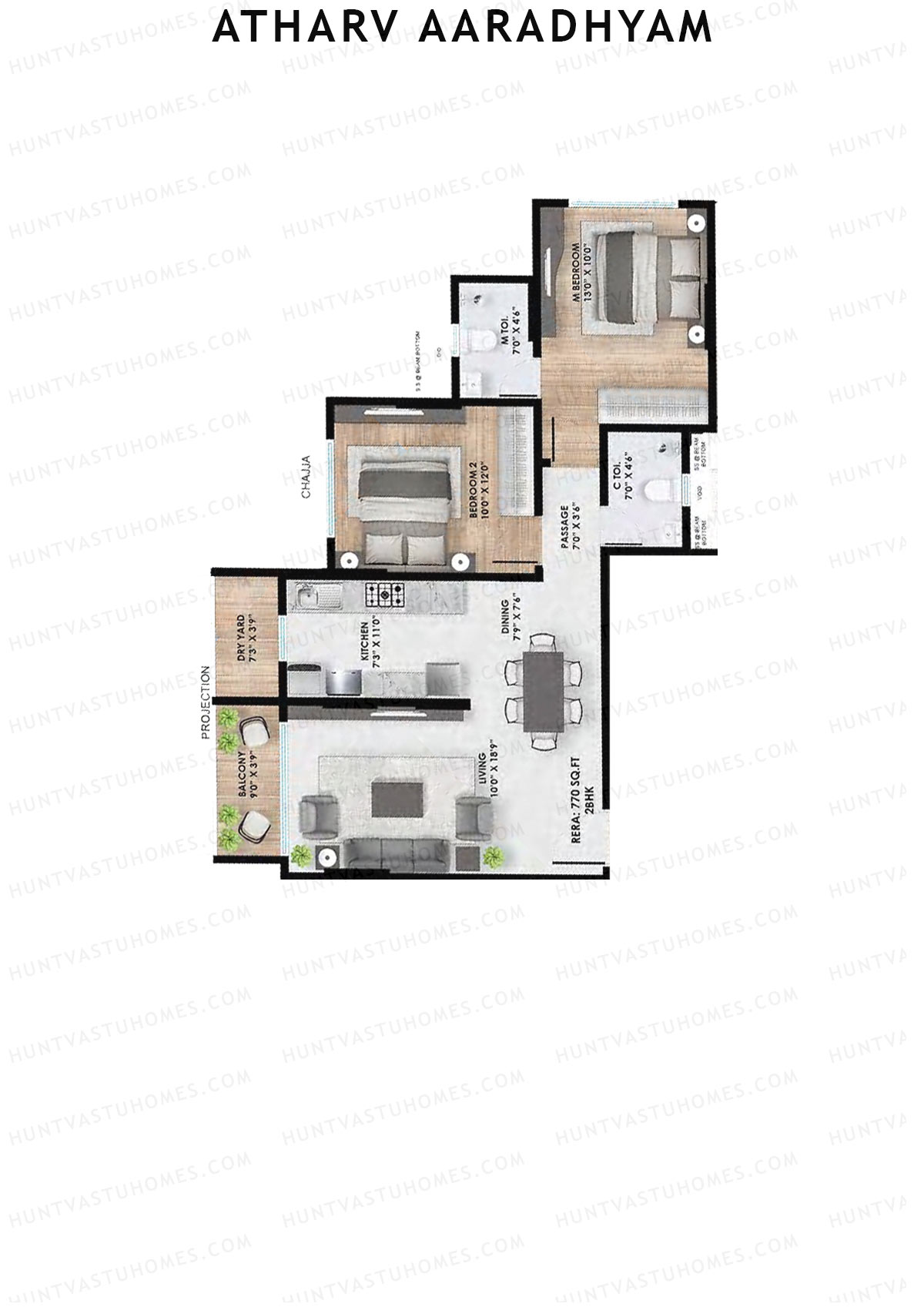 Atharv Aaradhyam Tower 5 Unit 2 Floor Plan