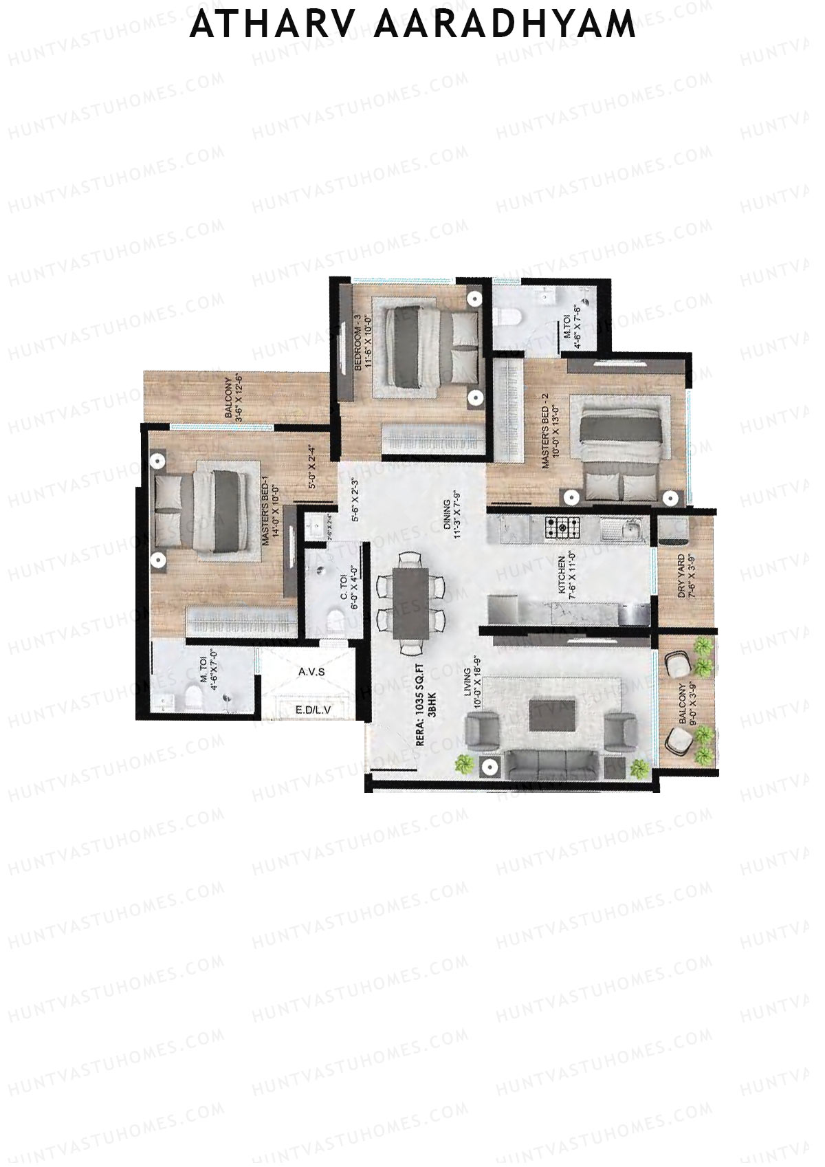 Atharv Aaradhyam Tower 5 Unit 3 Floor Plan