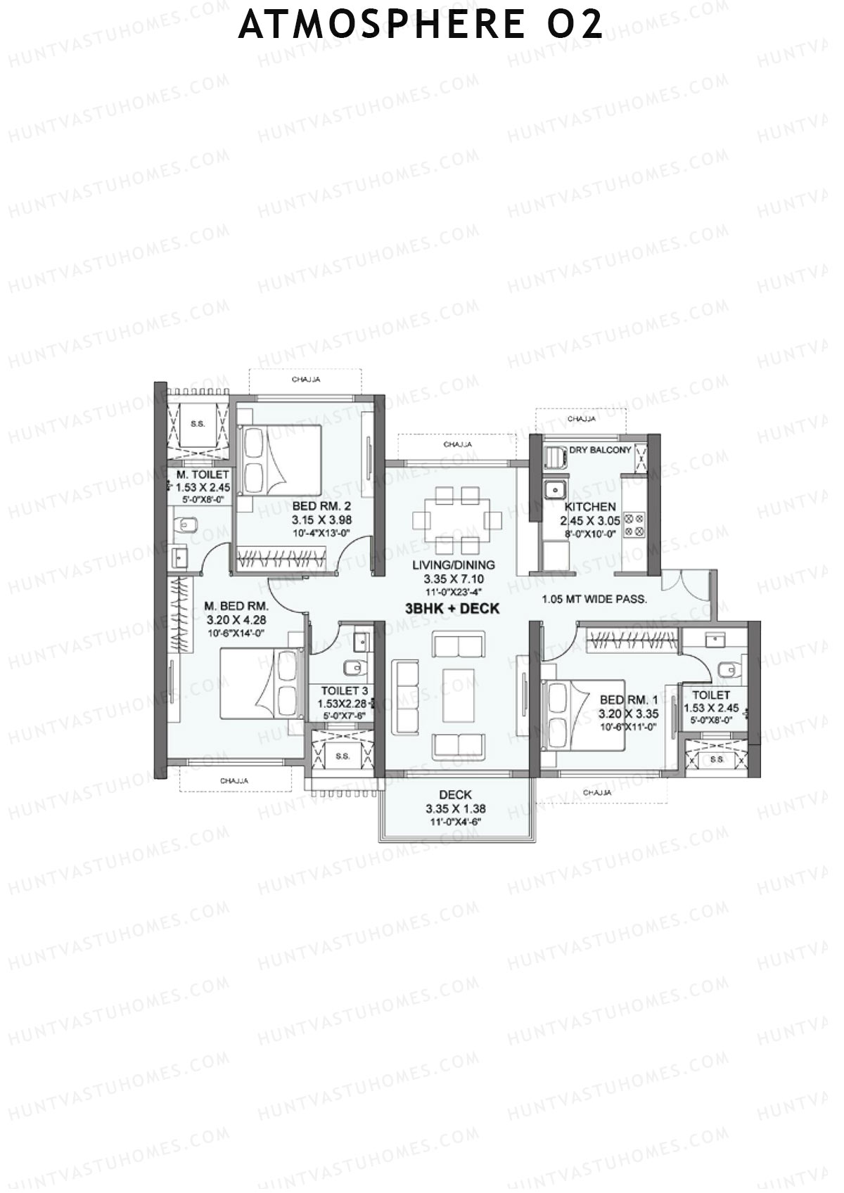 Atmosphere O2 Auris Unit 3 Floor Plan