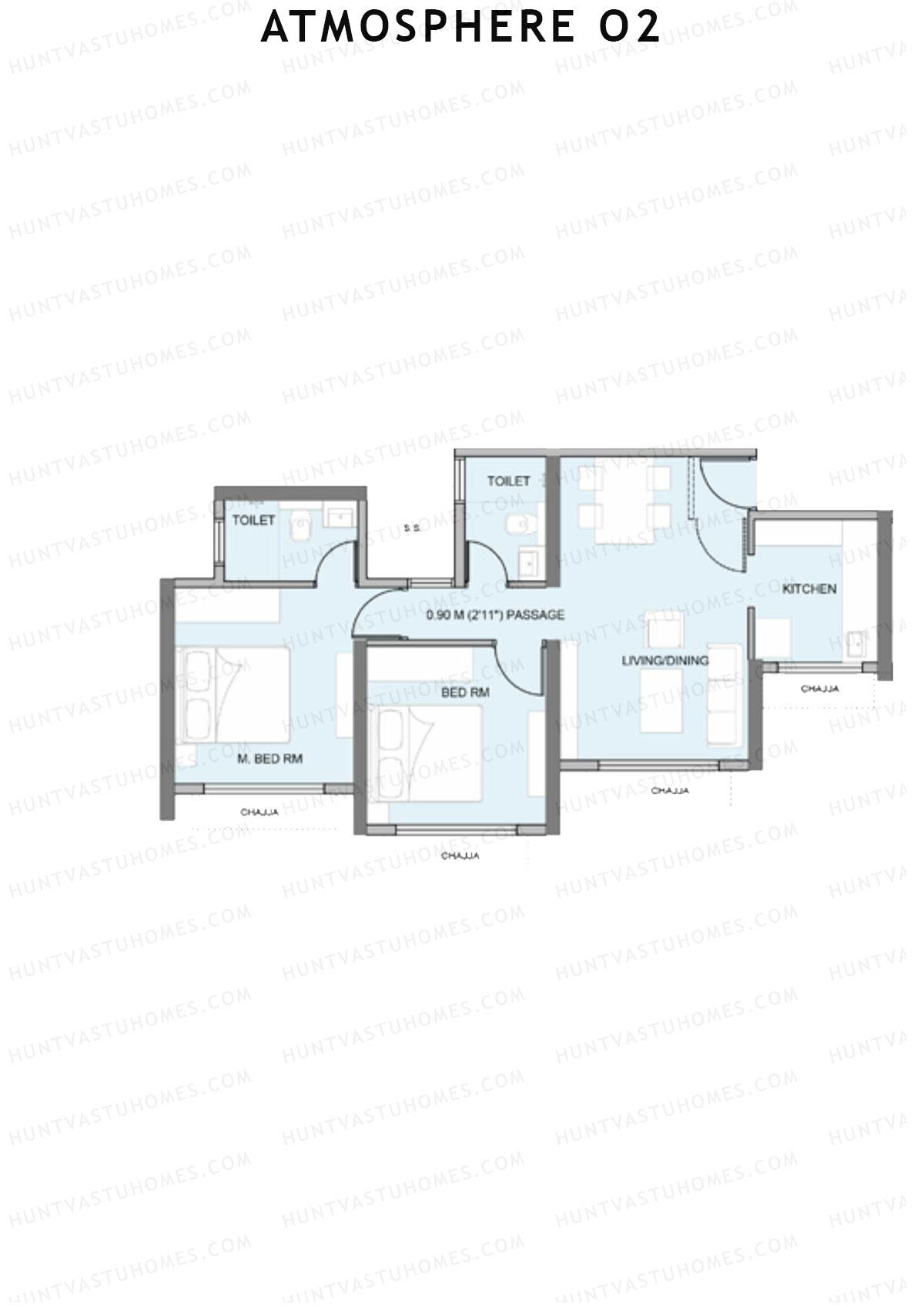 Atmosphere O2 Azure Unit 3 Floor Plan